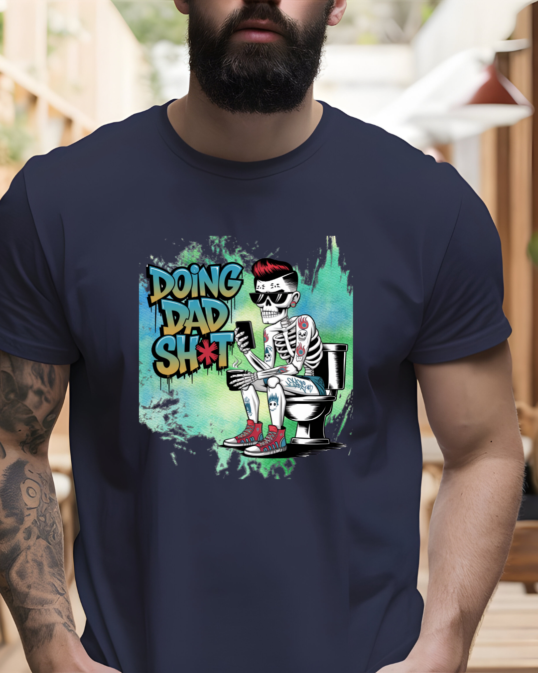Doing Dad Sh*t” Skeleton Tee – Funny Dad Shirt - Designs By Dice