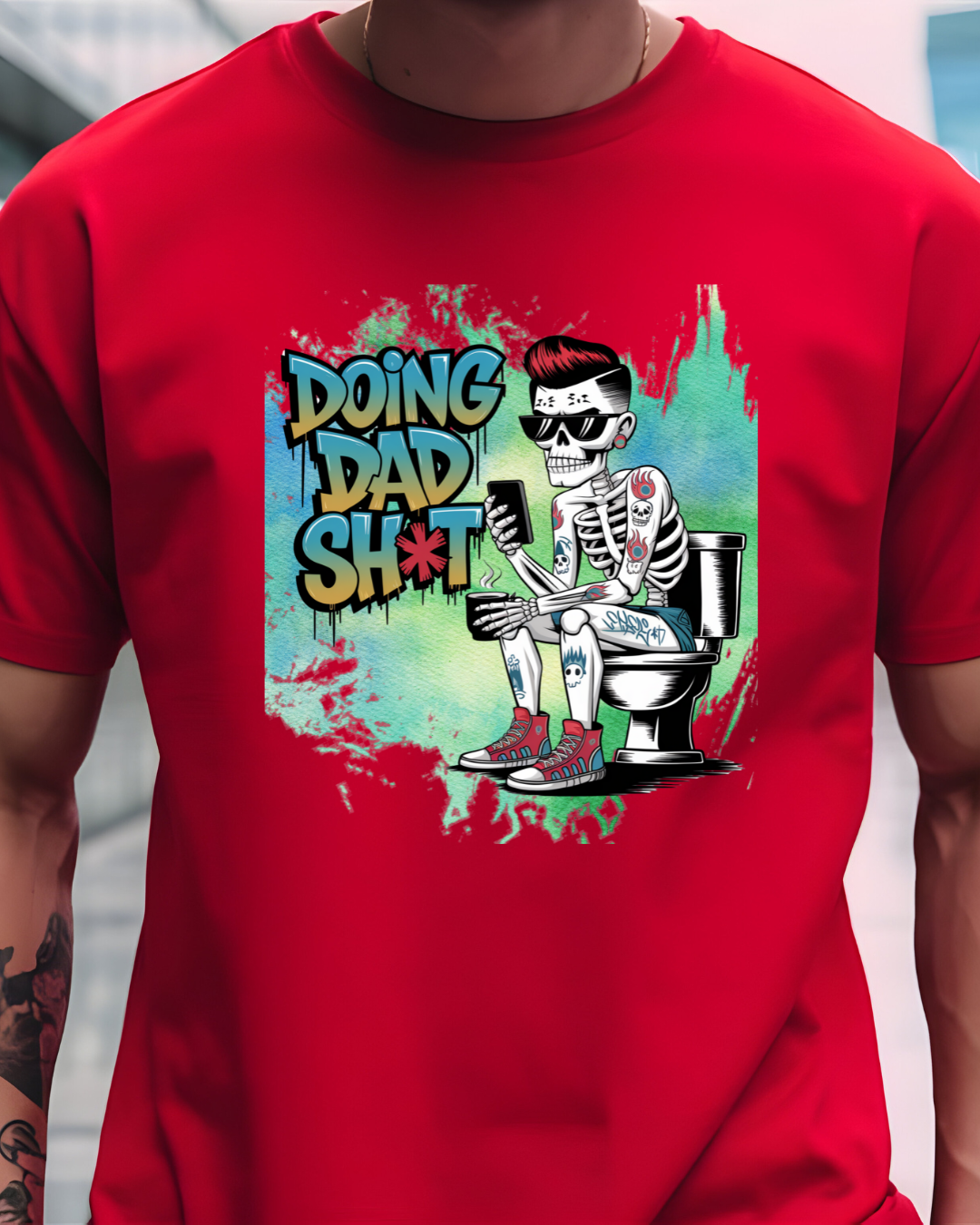 Doing Dad Sh*t” Skeleton Tee – Funny Dad Shirt - Designs By Dice