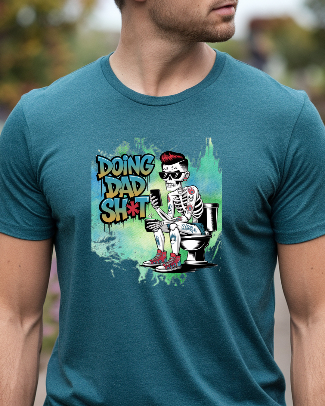Doing Dad Sh*t” Skeleton Tee – Funny Dad Shirt - Designs By Dice