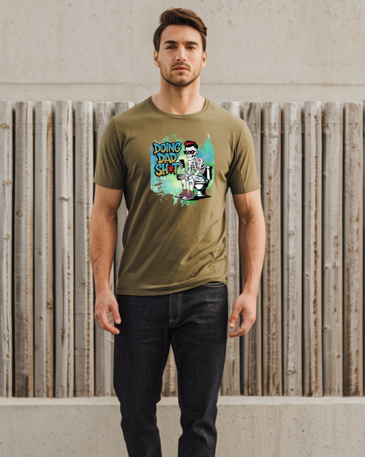 Doing Dad Sh*t” Skeleton Tee – Funny Dad Shirt - Designs By Dice