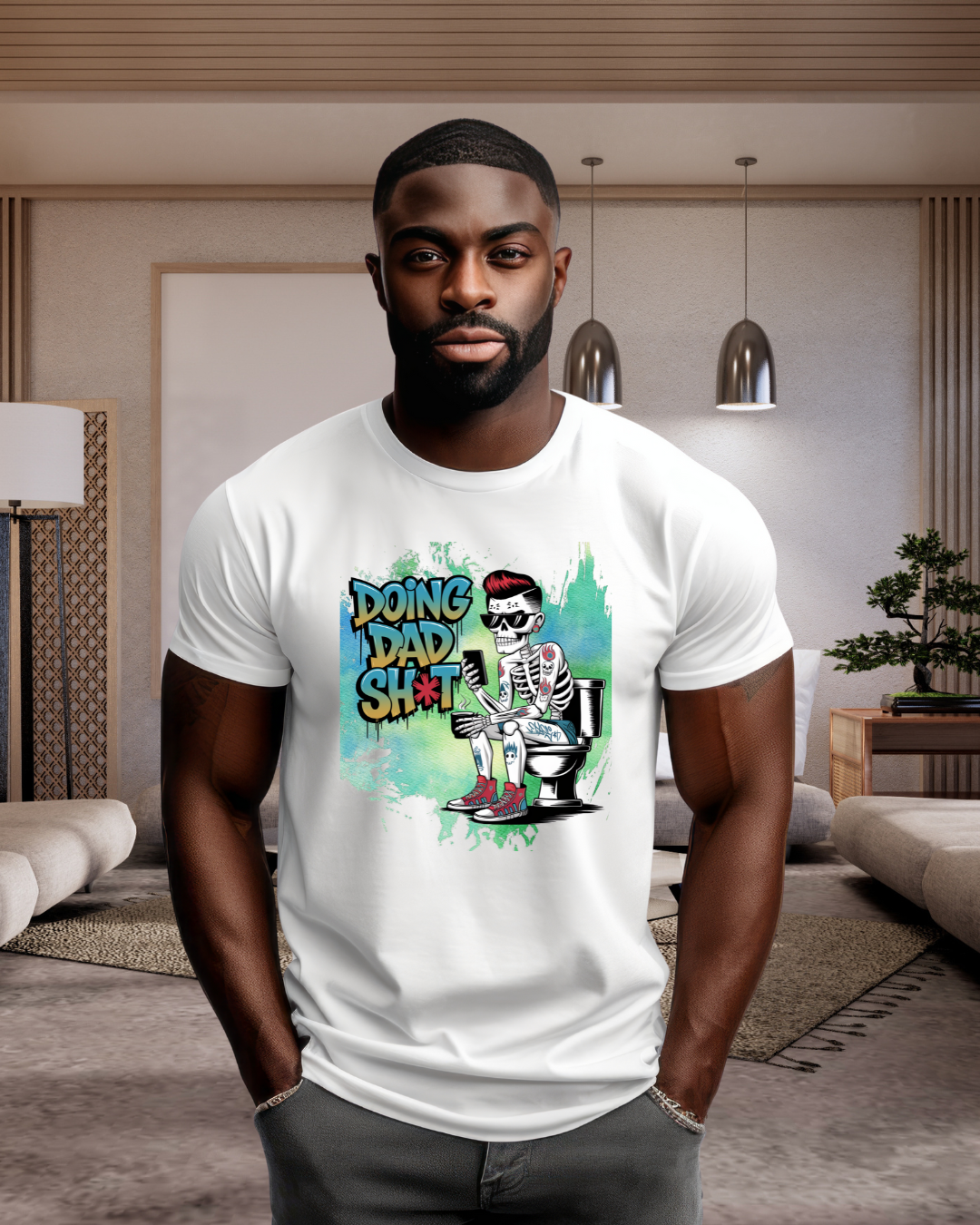 Doing Dad Sh*t” Skeleton Tee – Funny Dad Shirt - Designs By Dice