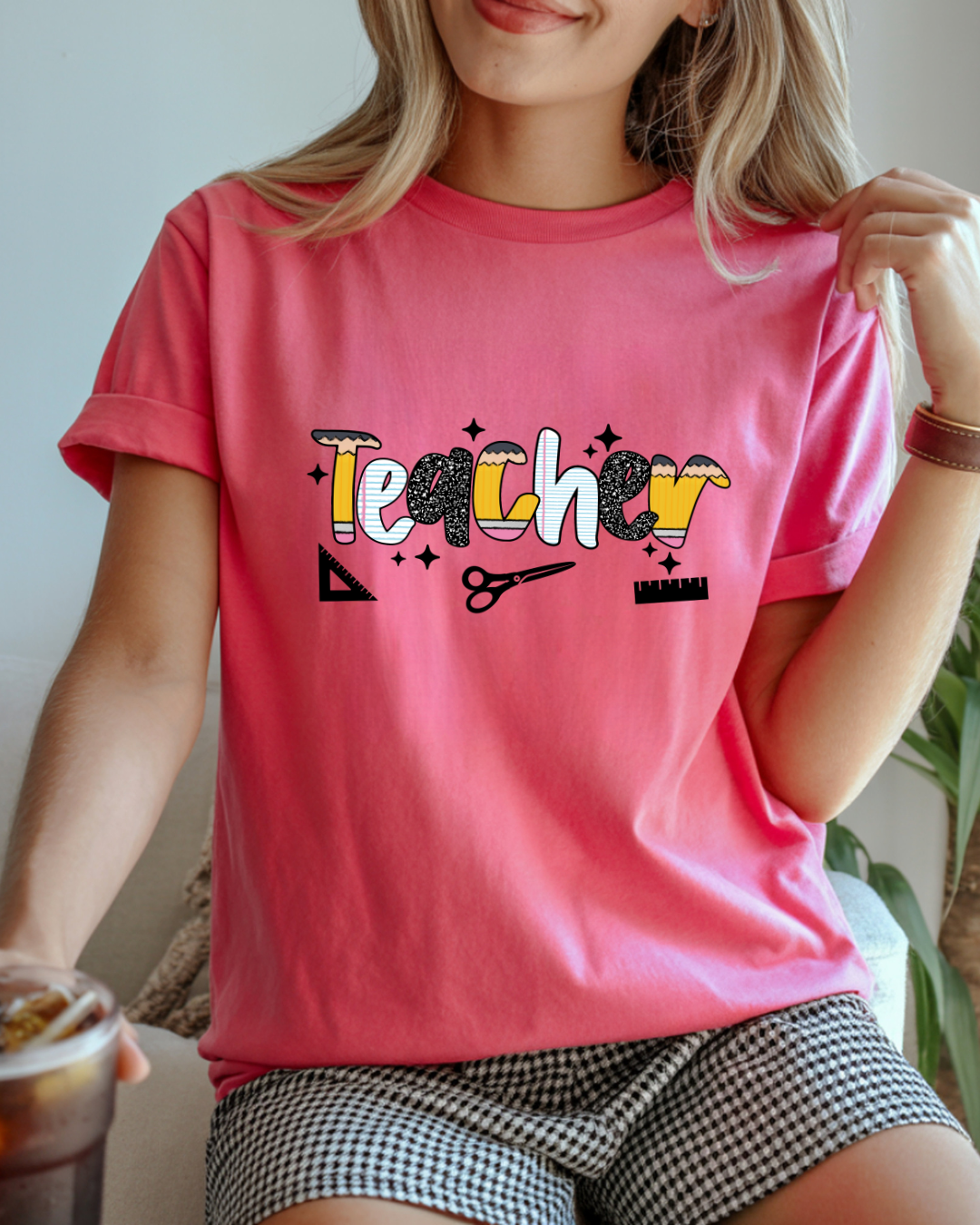 Teacher T-Shirt – Cute Back to School Teacher Shirt | Fun Classroom Graphic Tee for Educators - Designs By Dice