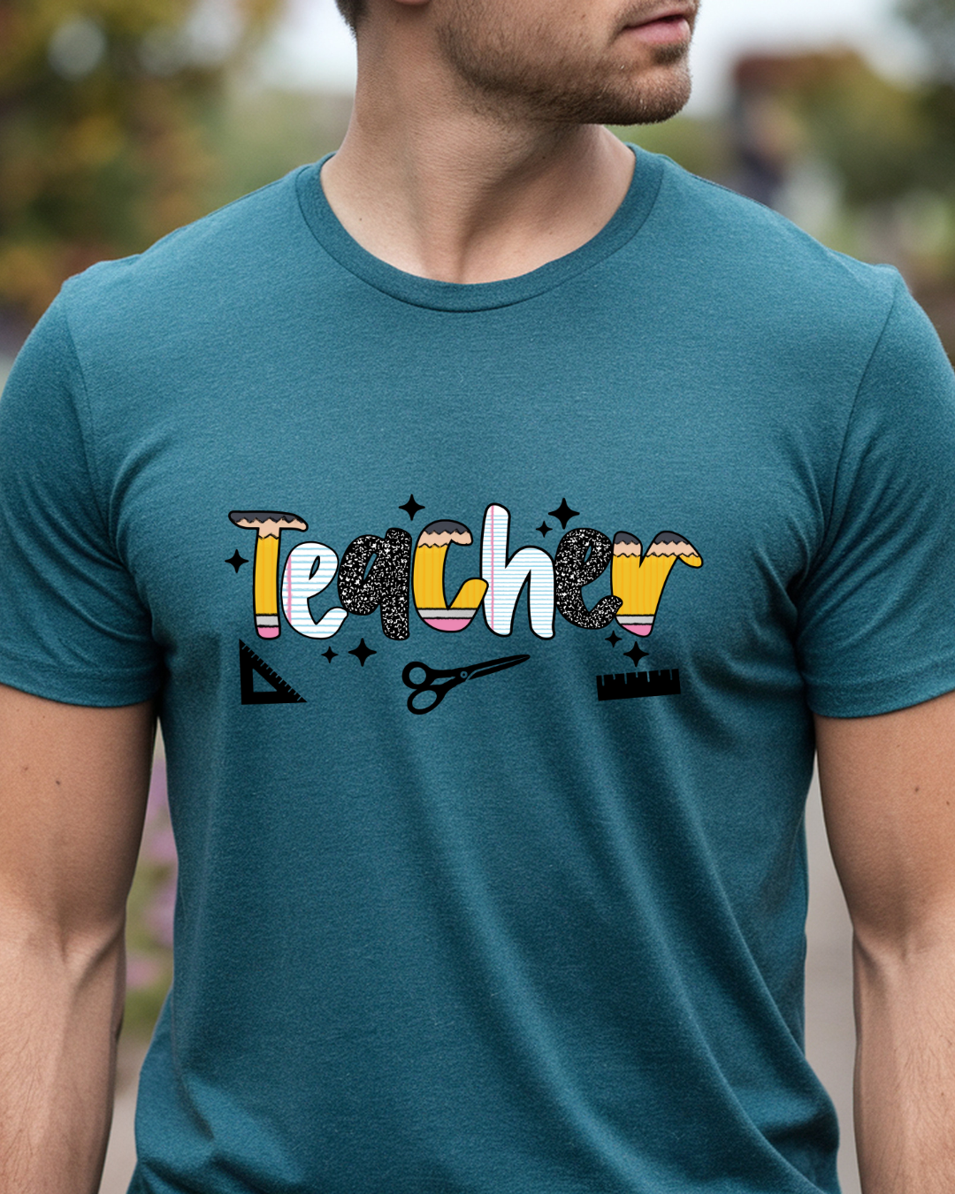 Teacher T-Shirt – Cute Back to School Teacher Shirt | Fun Classroom Graphic Tee for Educators - Designs By Dice