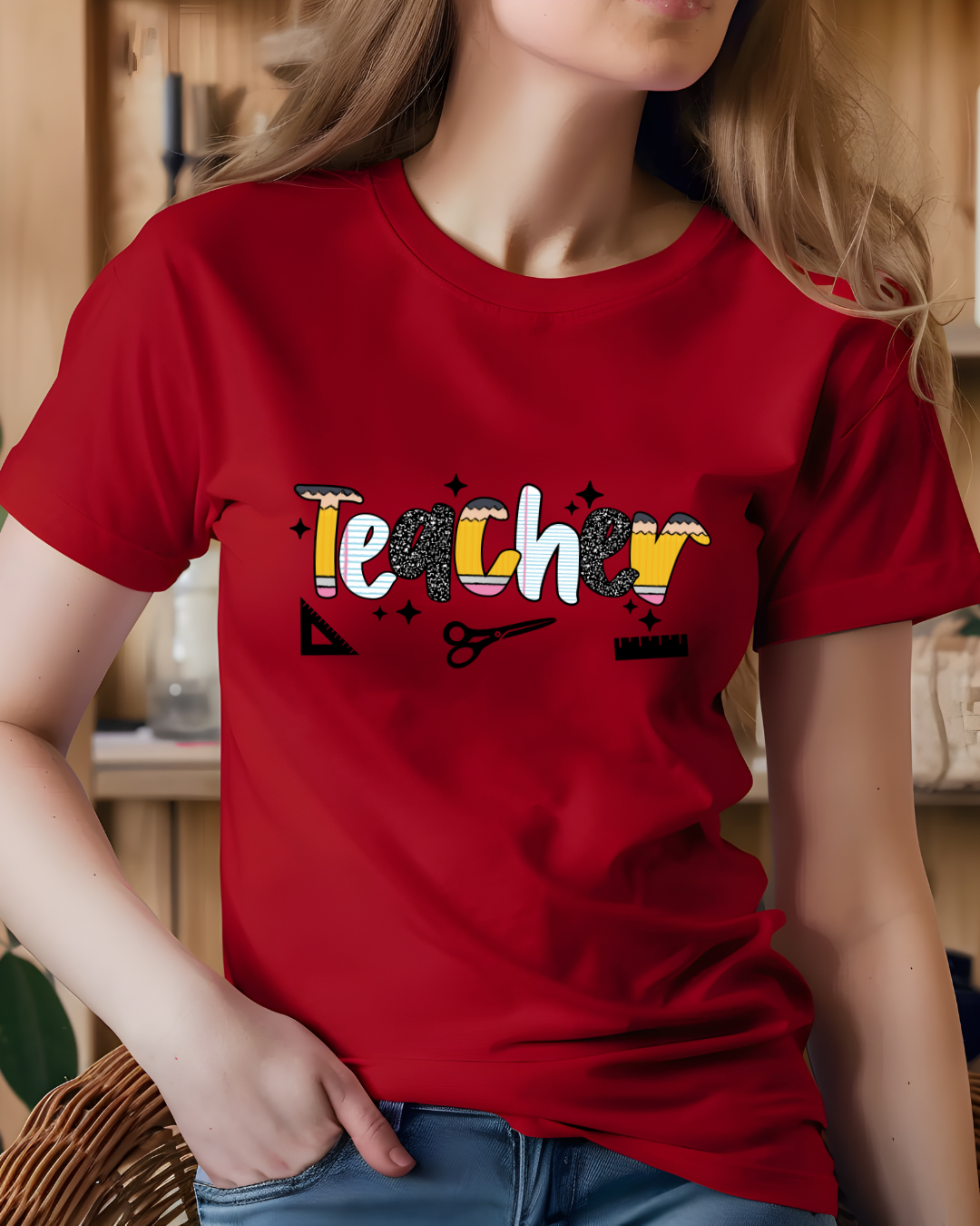Teacher T-Shirt – Cute Back to School Teacher Shirt | Fun Classroom Graphic Tee for Educators - Designs By Dice