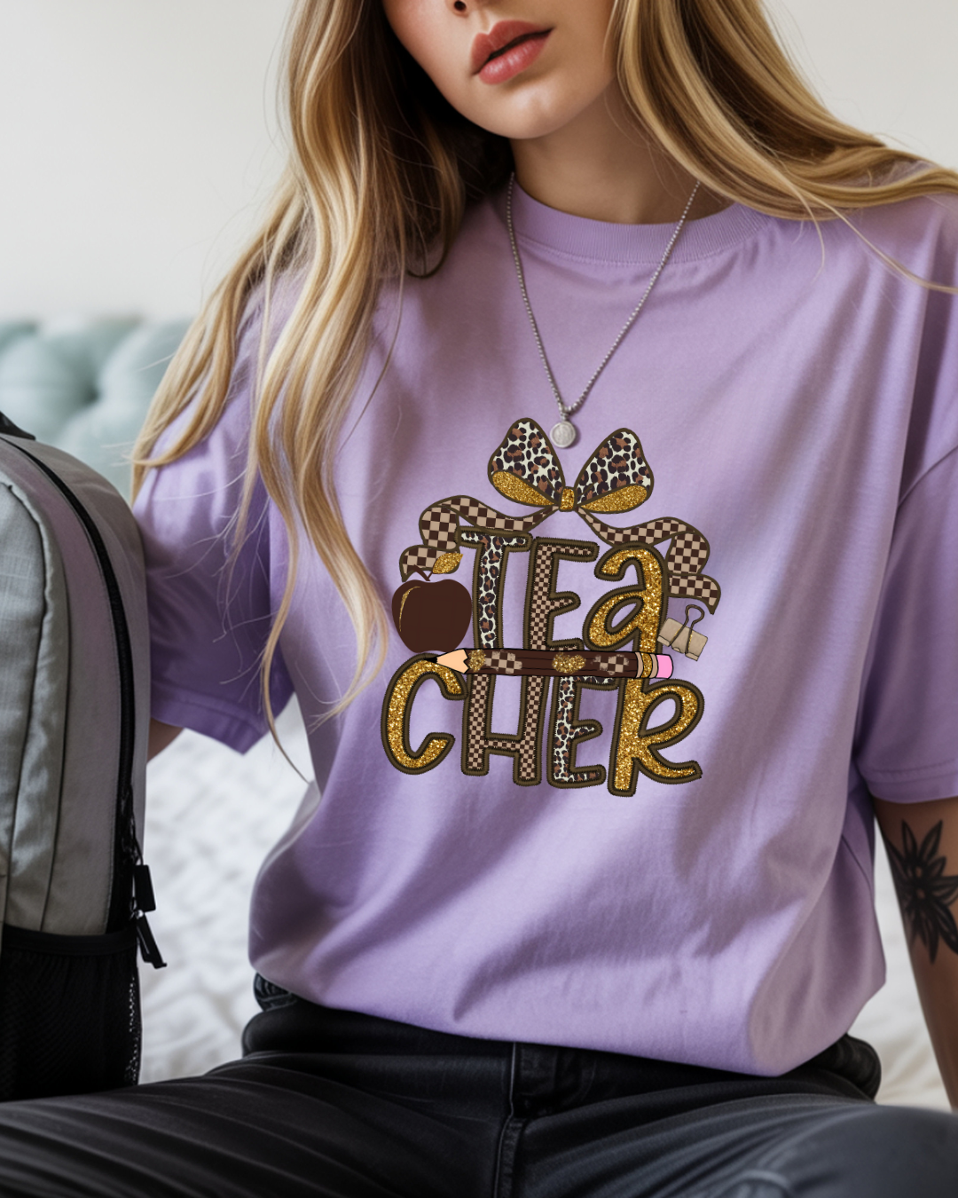 Leopard Print Teacher T-Shirt | Cute Back to School Style - Designs By Dice