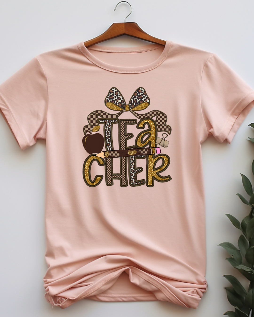 Leopard Print Teacher T-Shirt | Cute Back to School Style - Designs By Dice