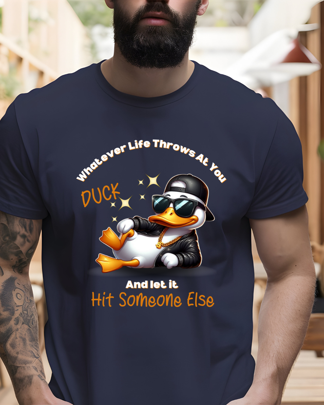 Duck Humor Unisex Tee - Everyday Comfort (white text) - Designs By Dice