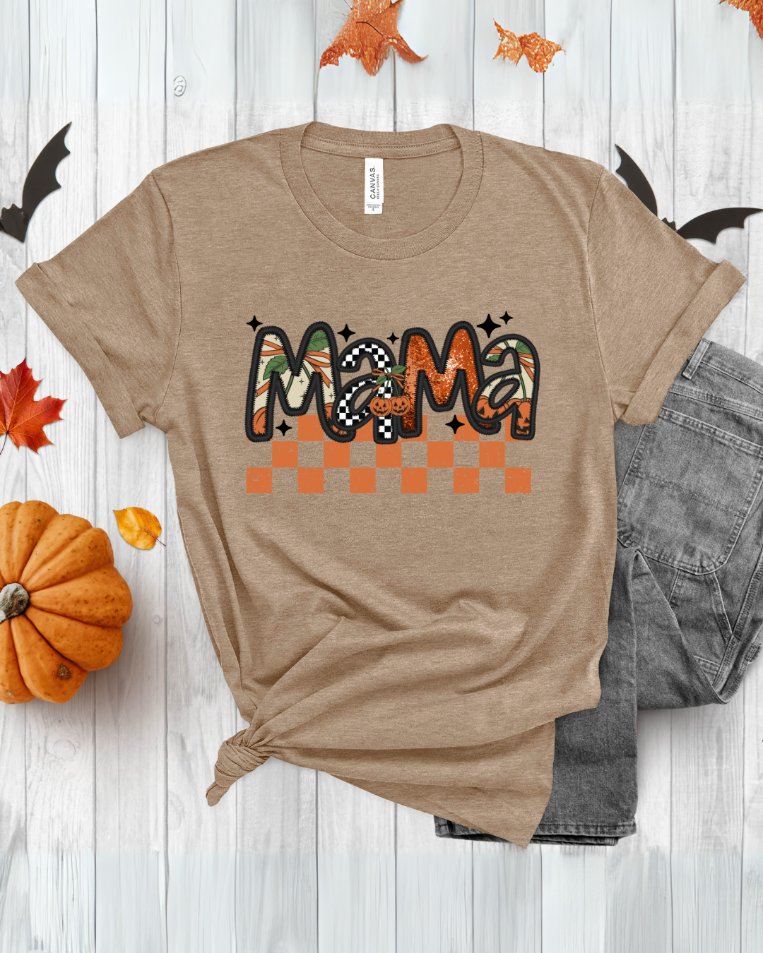 Checkered Mama Halloween Tee - Designs By Dice