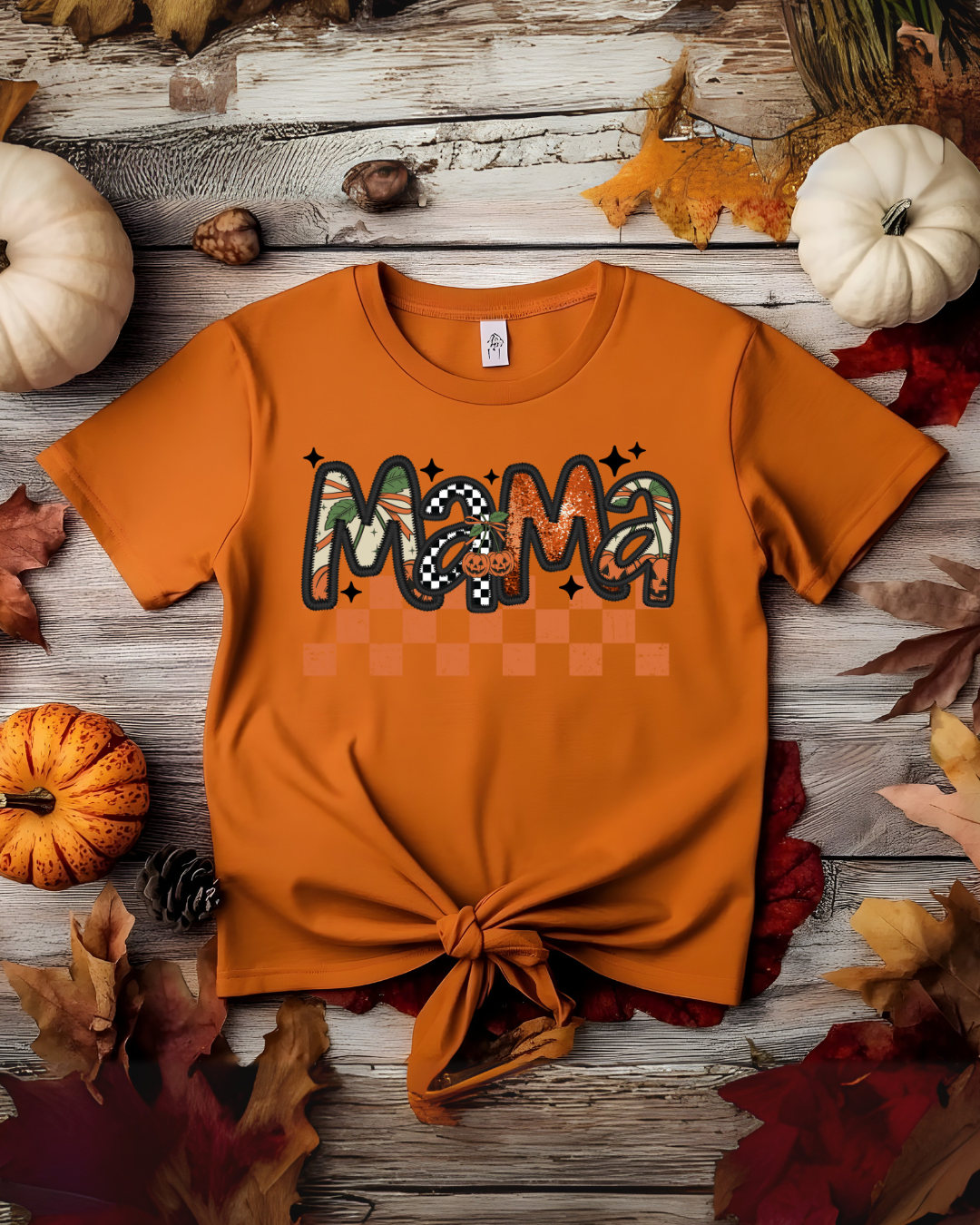 Checkered Mama Halloween Tee - Designs By Dice