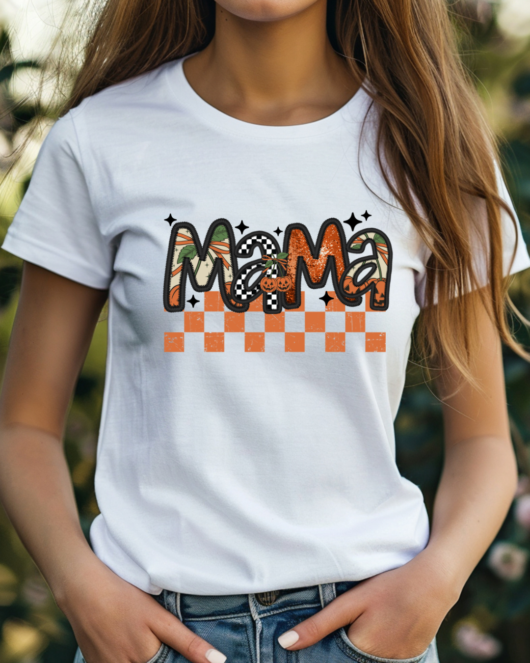 Checkered Mama Halloween Tee - Designs By Dice