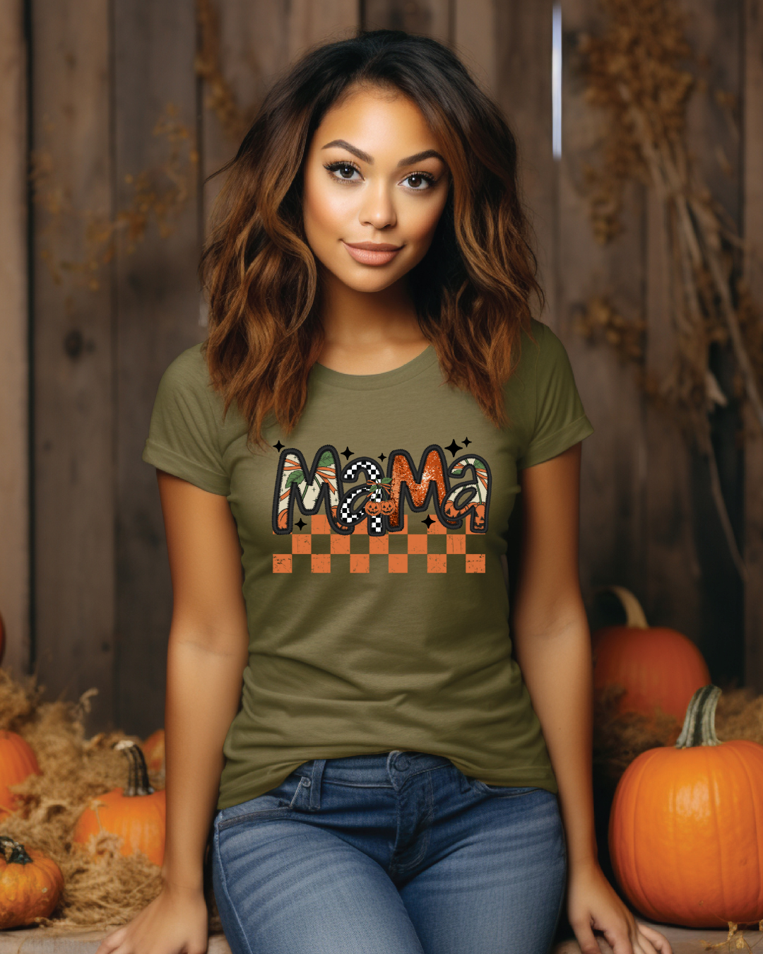 Checkered Mama Halloween Tee - Designs By Dice