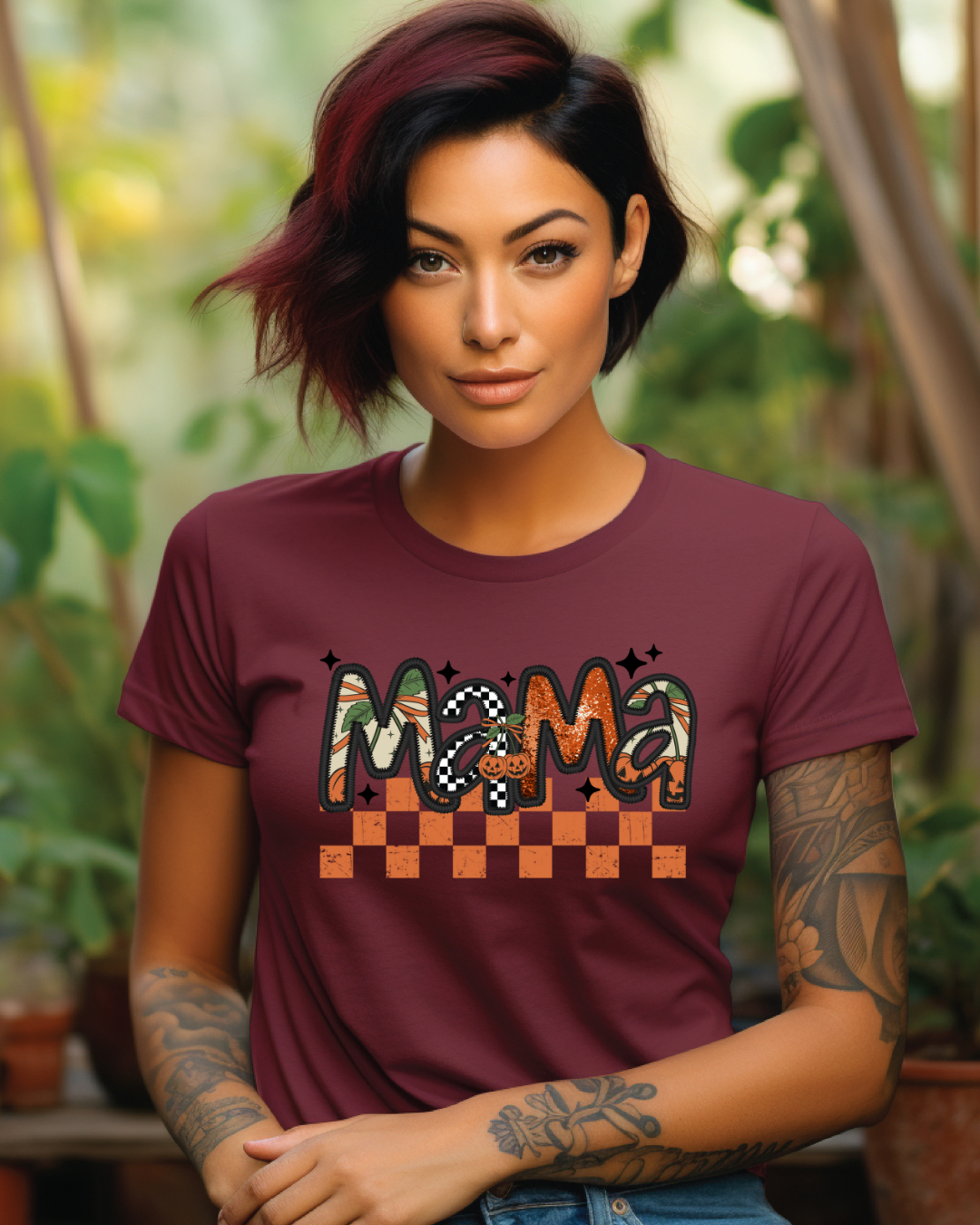 Checkered Mama Halloween Tee - Designs By Dice