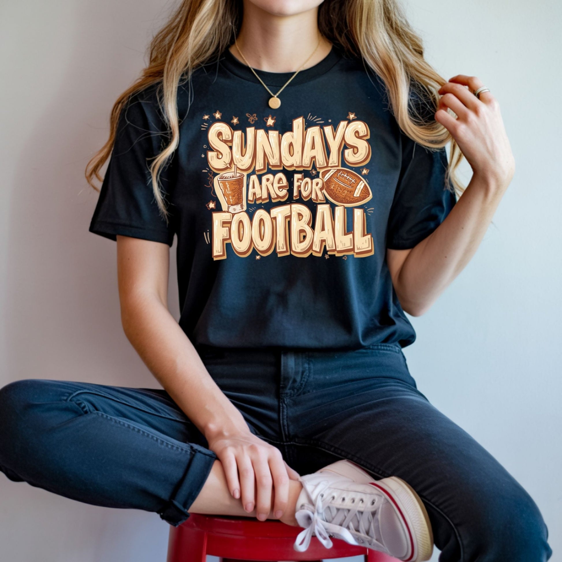Sundays Are for Football T-Shirt – Retro Game Day Graphic Tee - Designs By Dice