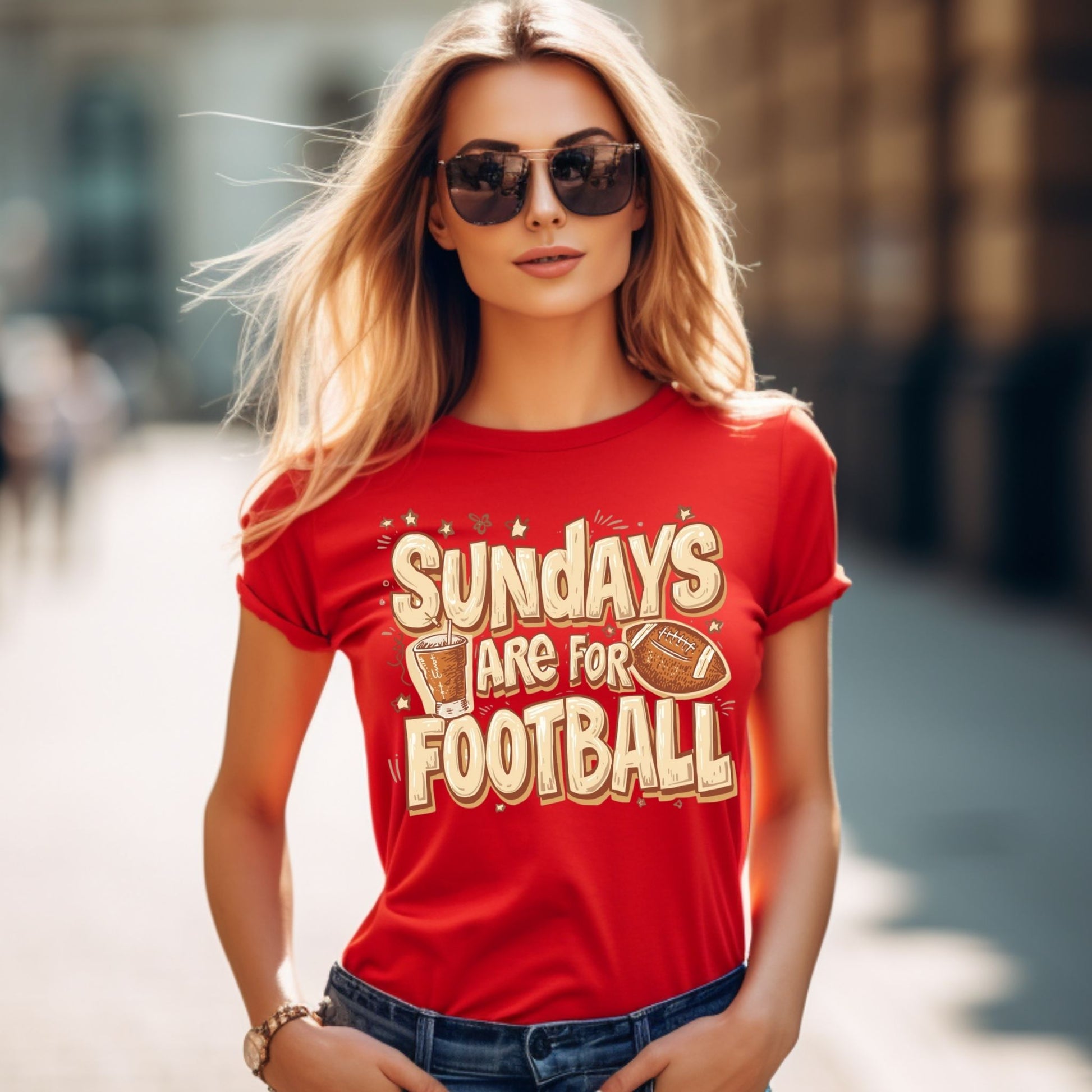 Sundays Are for Football T-Shirt – Retro Game Day Graphic Tee - Designs By Dice