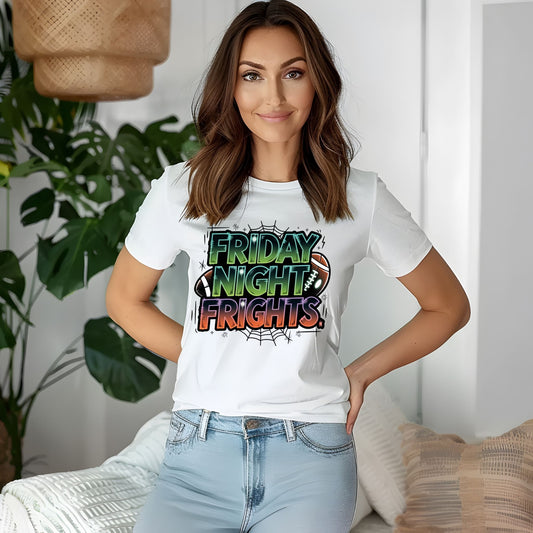 Friday Night Frights T-Shirt – Halloween Football Game Day Graphic Tee