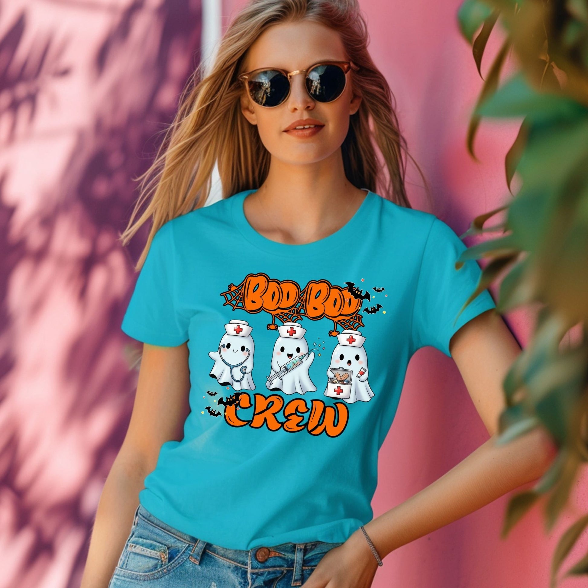 Boo Boo Crew Halloween T-Shirt – Cute Nurse Ghost Medical Team Graphic Tee - Designs By Dice