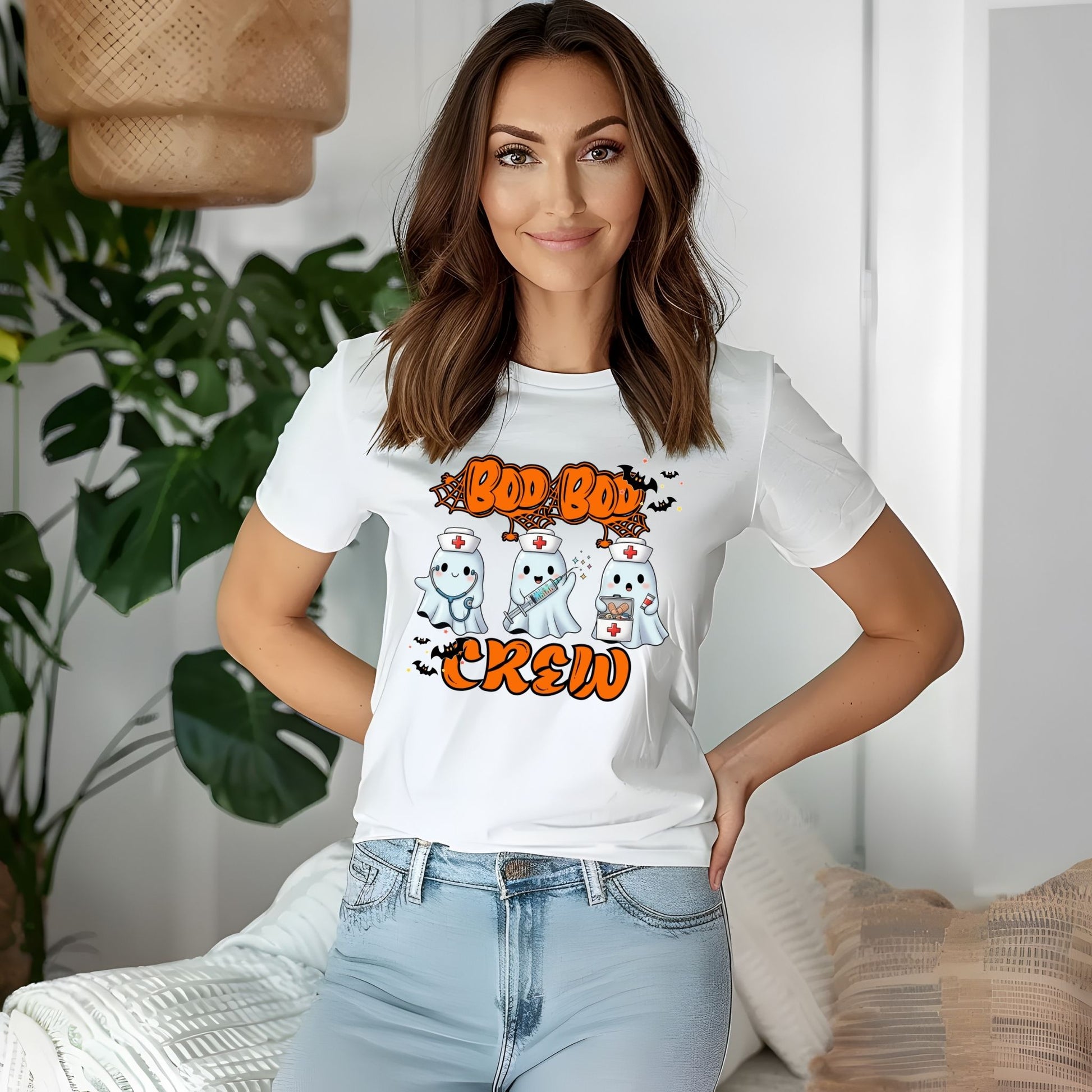 Boo Boo Crew Halloween T-Shirt – Cute Nurse Ghost Medical Team Graphic Tee - Designs By Dice