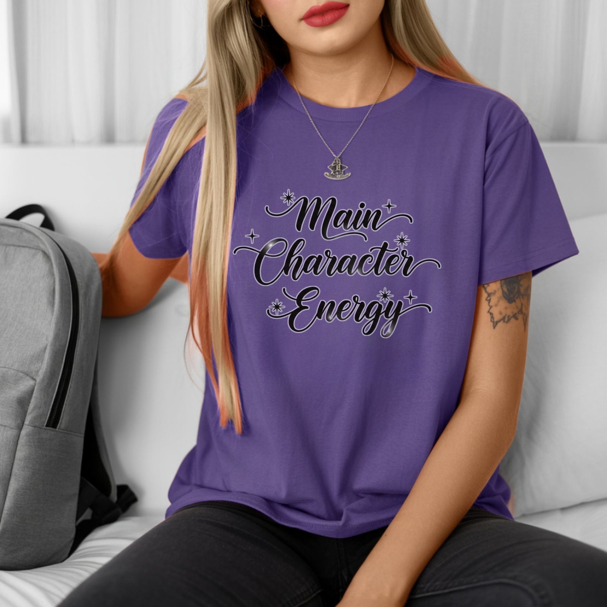 Main Character Energy T-Shirt – Positive Vibes Aesthetic Graphic Tee - Designs By Dice