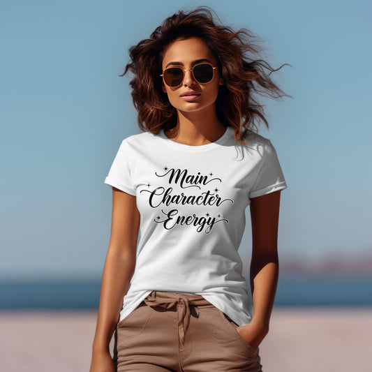 Main Character Energy T-Shirt – Positive Vibes Aesthetic Graphic Tee