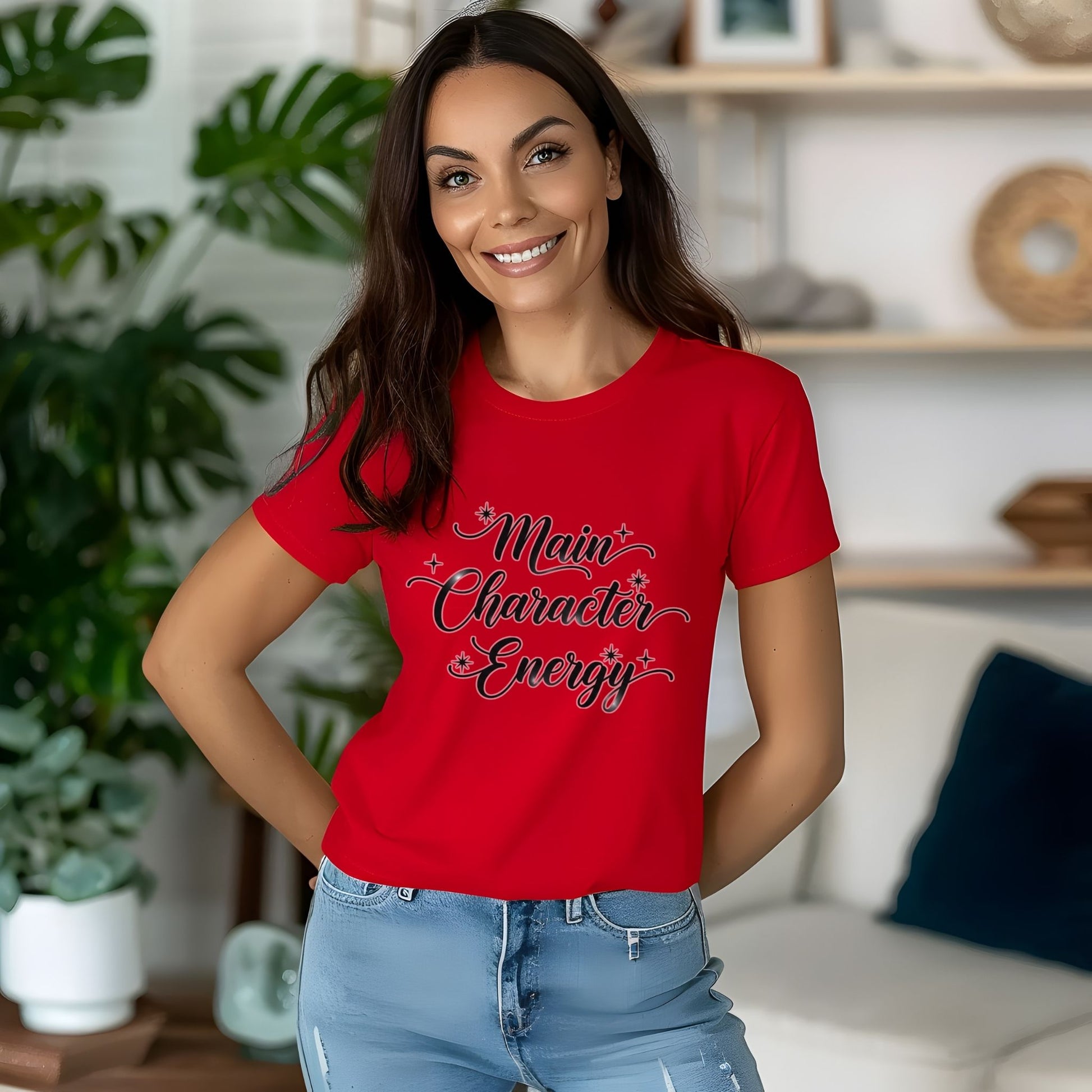 Main Character Energy T-Shirt – Positive Vibes Aesthetic Graphic Tee - Designs By Dice