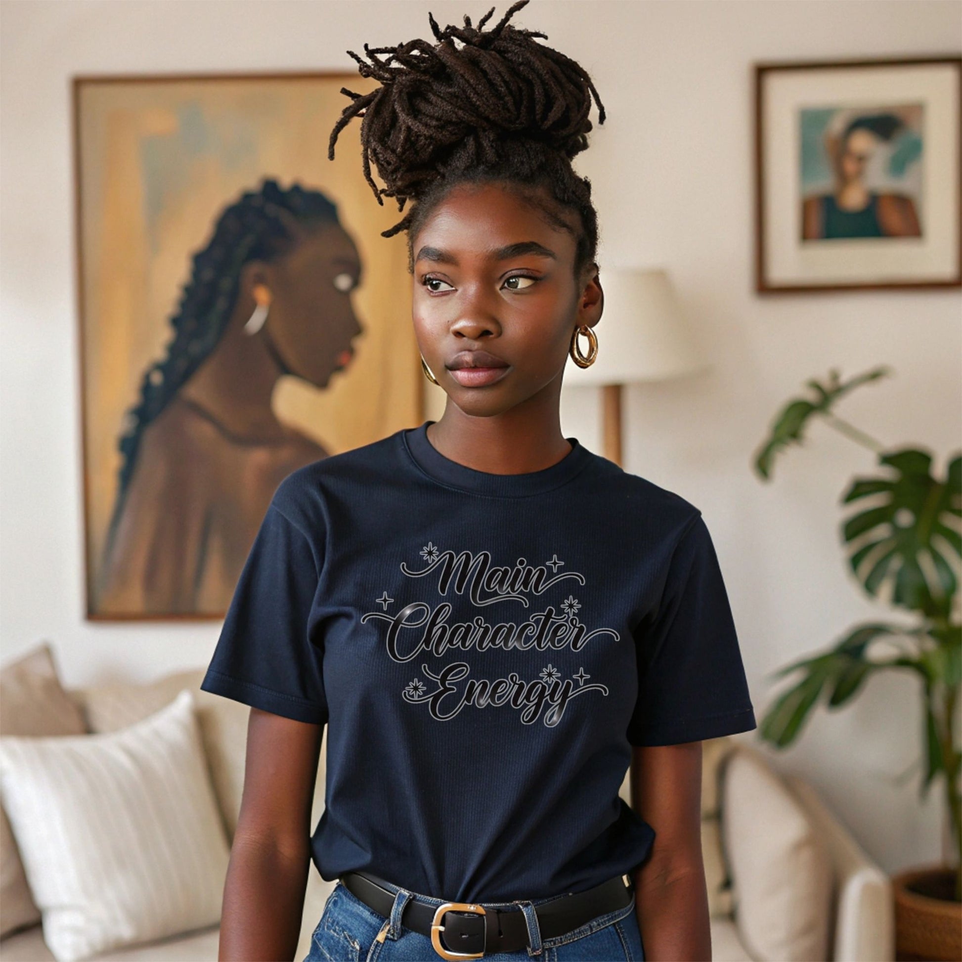 Main Character Energy T-Shirt – Positive Vibes Aesthetic Graphic Tee - Designs By Dice