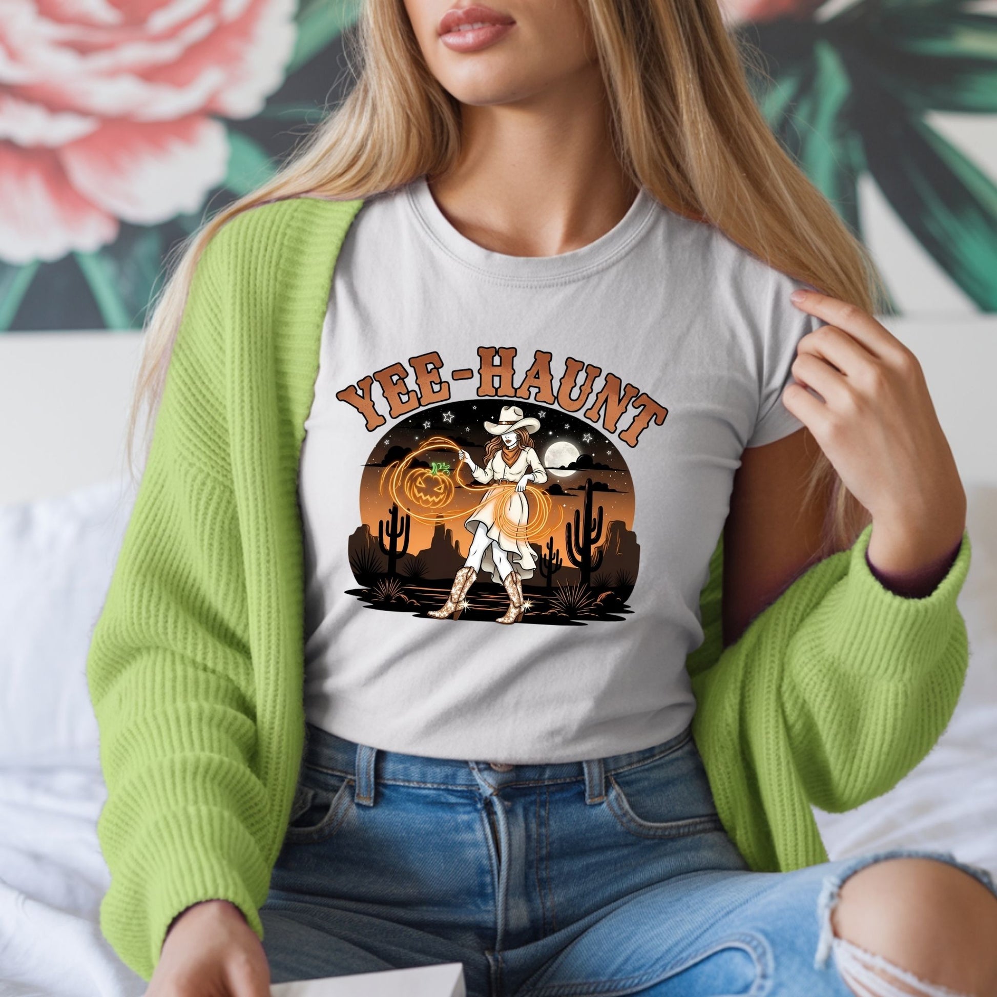 Yee-Haunt – Western Cowgirl Halloween T-Shirt - Designs By Dice