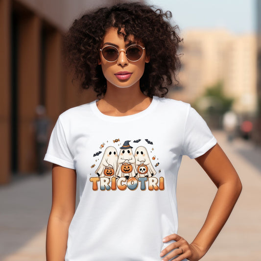 TricoTri Halloween Ghost T-Shirt – Cute Spanish Trick or Treat Graphic Tee