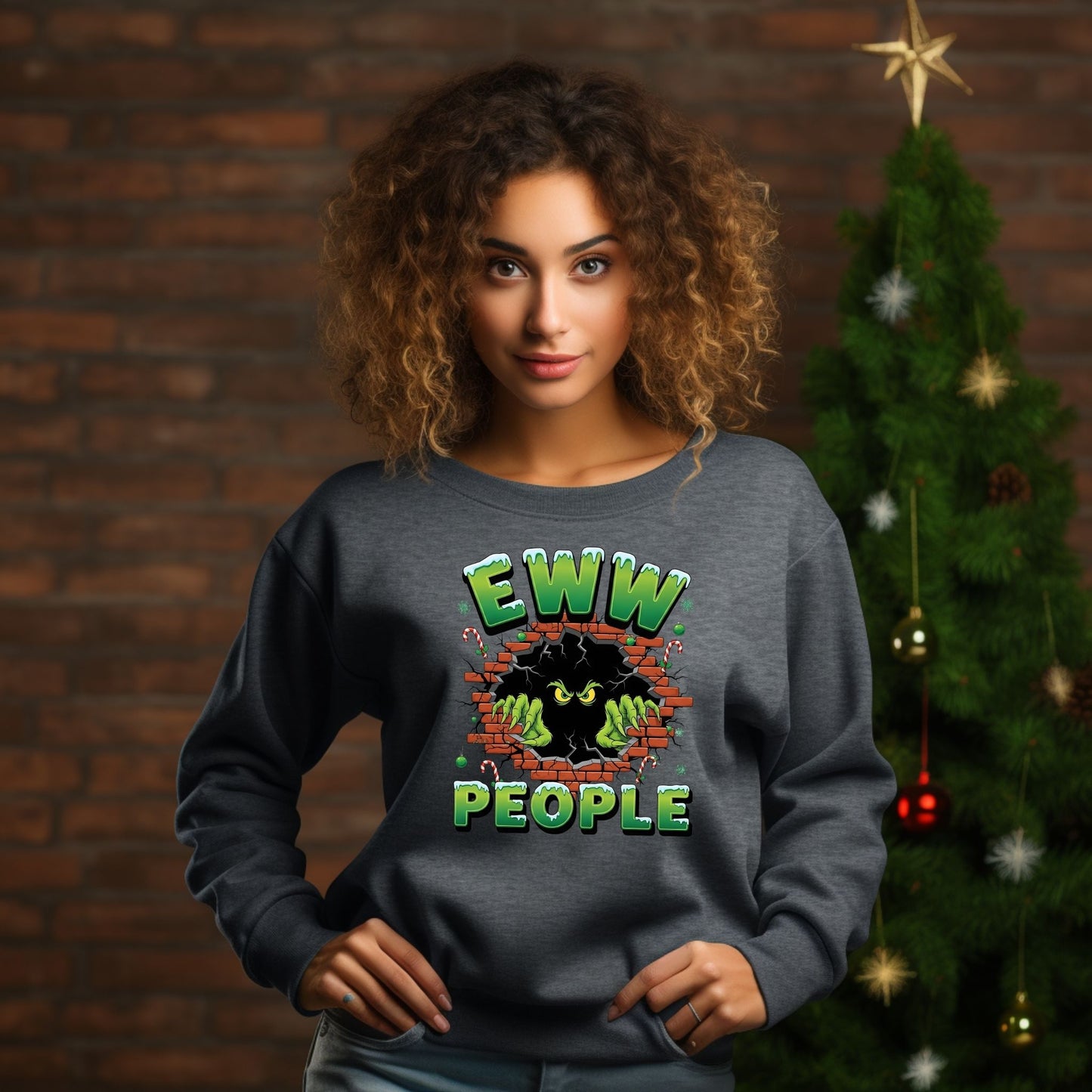Eww People: Grinch Sweatshirt: Funny Holiday Pullover