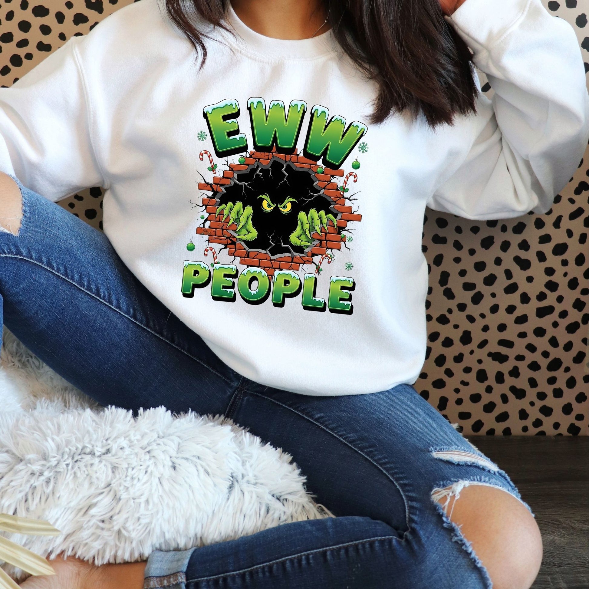Eww People: Grinch Sweatshirt: Funny Holiday Pullover - Designs By Dice