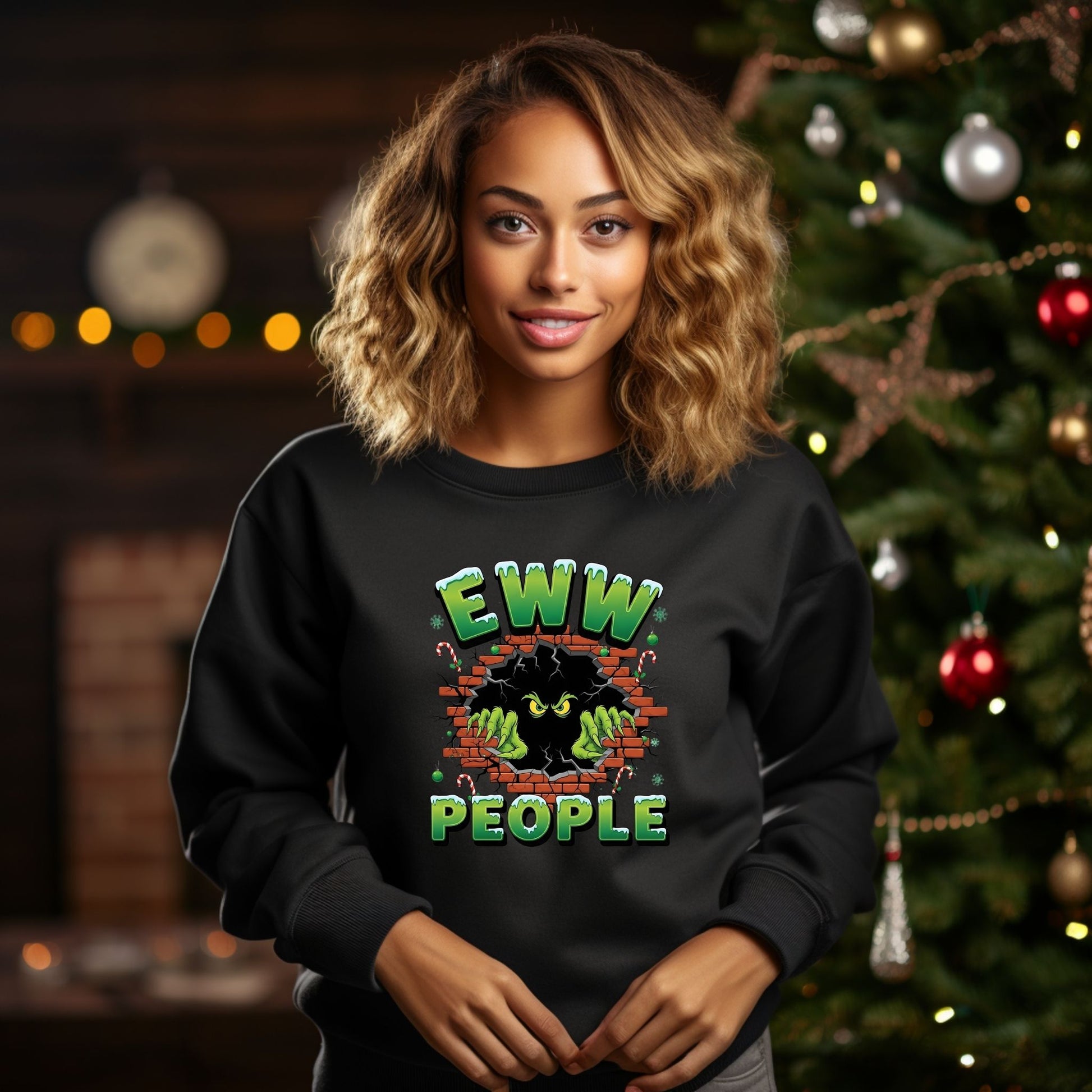 Eww People: Grinch Sweatshirt: Funny Holiday Pullover - Designs By Dice