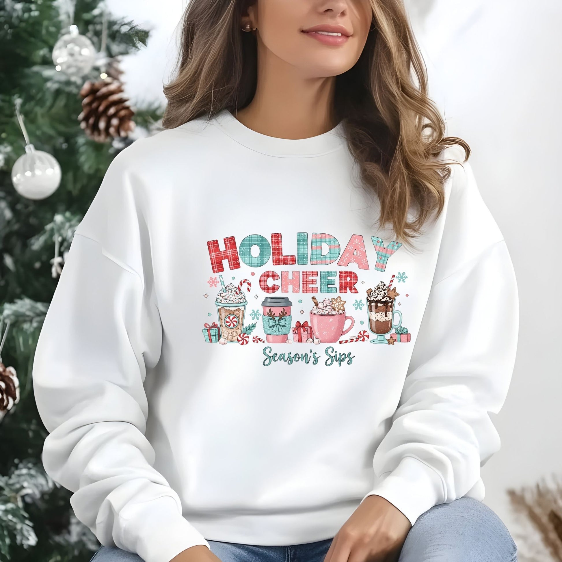 Holiday Cheer Sweatshirt | Christmas Crewneck - Designs By Dice