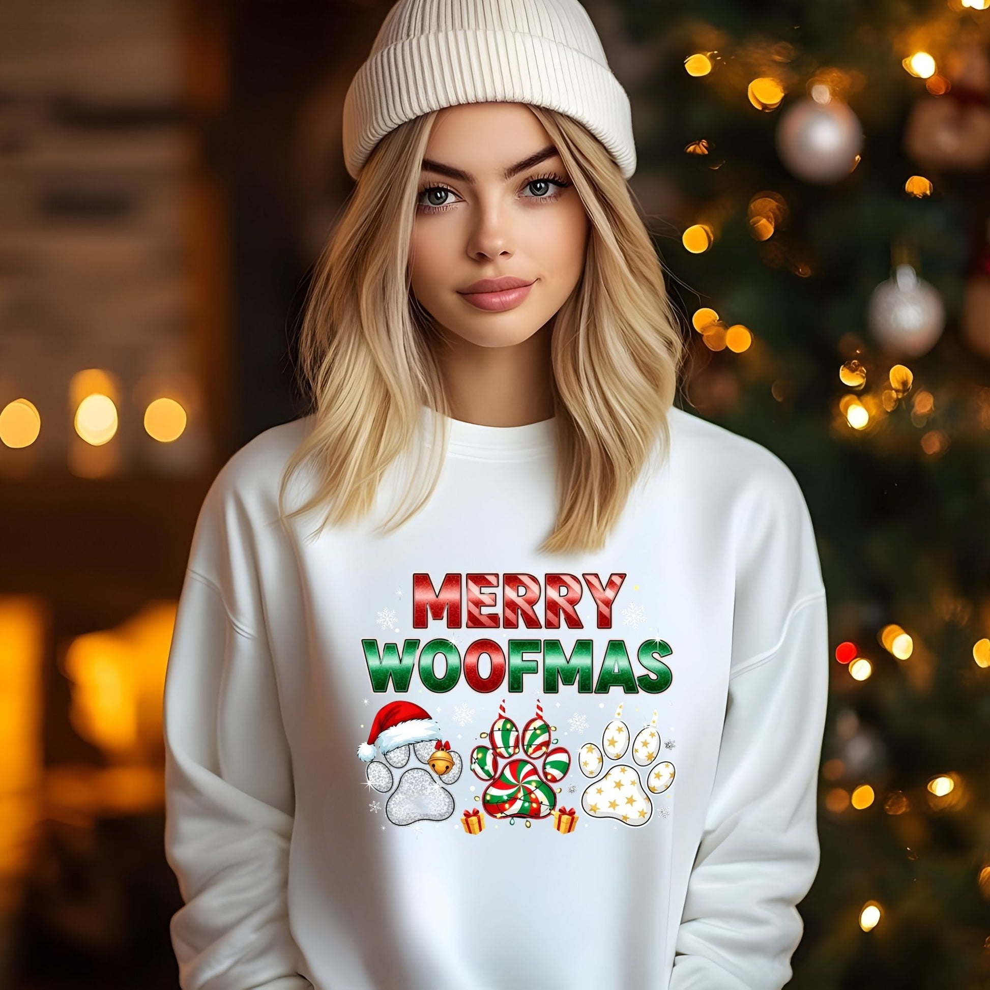 Dog Mom Christmas Sweatshirt - Designs By Dice