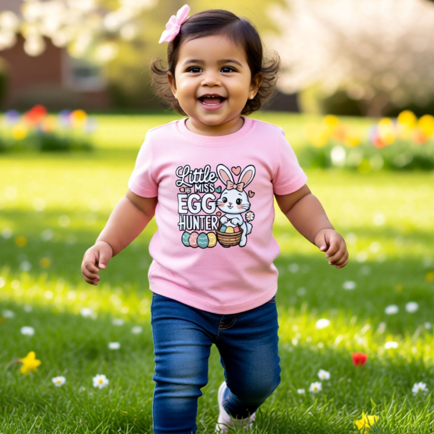 Little Miss Egg Hunter Toddler Easter Shirt