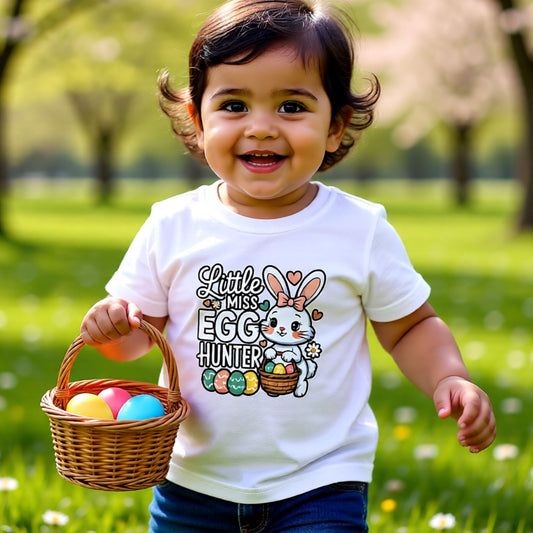 Little Miss Egg Hunter Toddler Easter Shirt