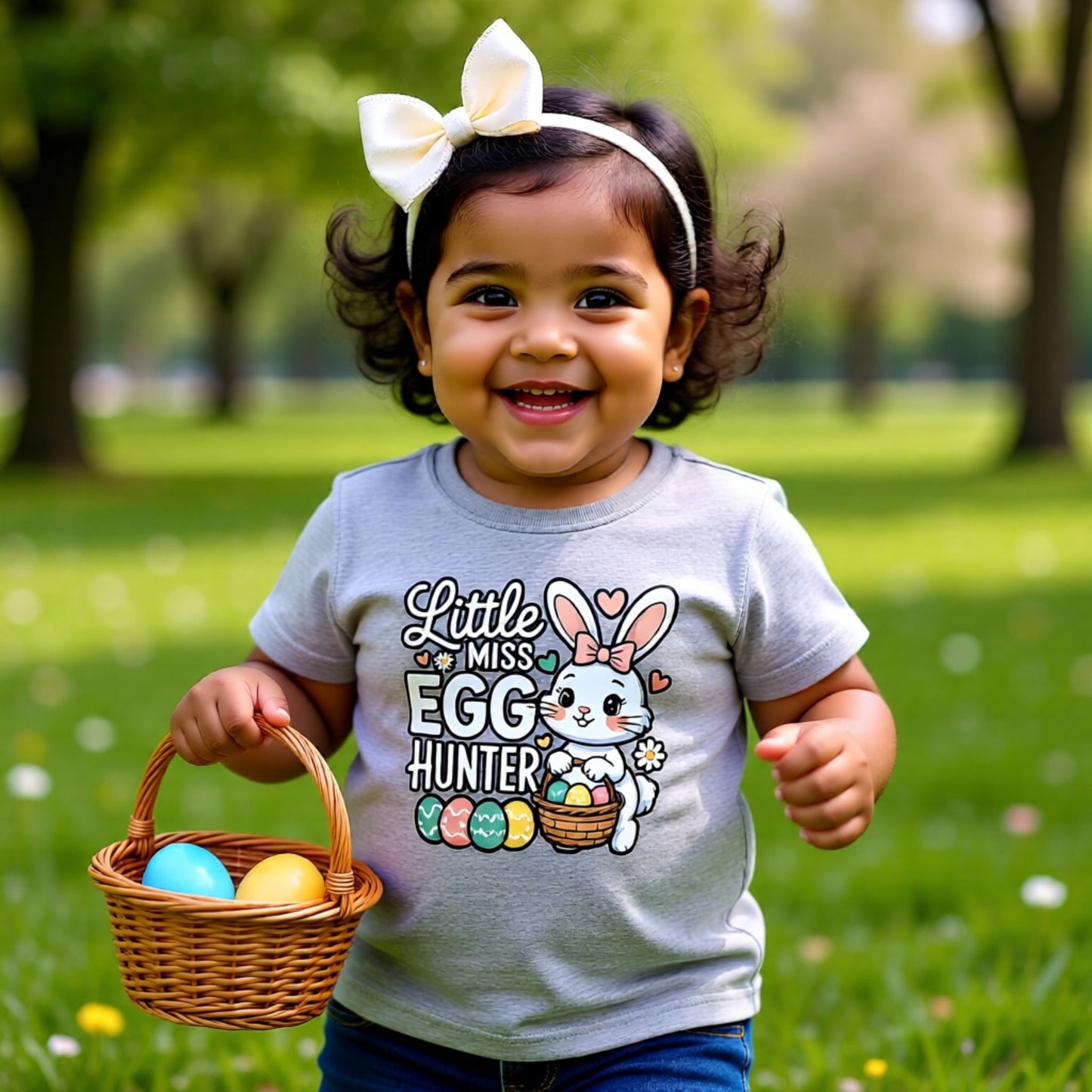 Little Miss Egg Hunter Toddler Easter Shirt