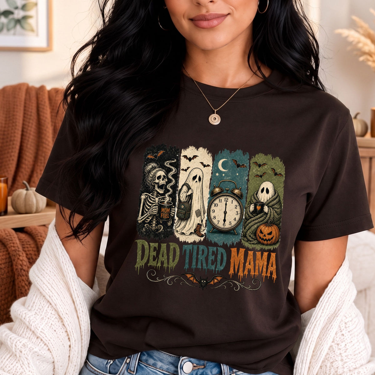 Dead Tired Mama Shirt | Funny Halloween Mom Tee