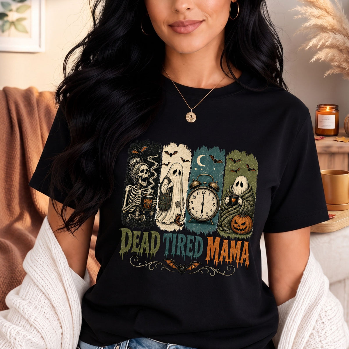 Dead Tired Mama Shirt | Funny Halloween Mom Tee