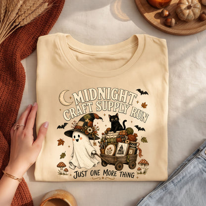 Midnight Craft Supply Run Tee | Funny Ghost Craft Lover Shirt