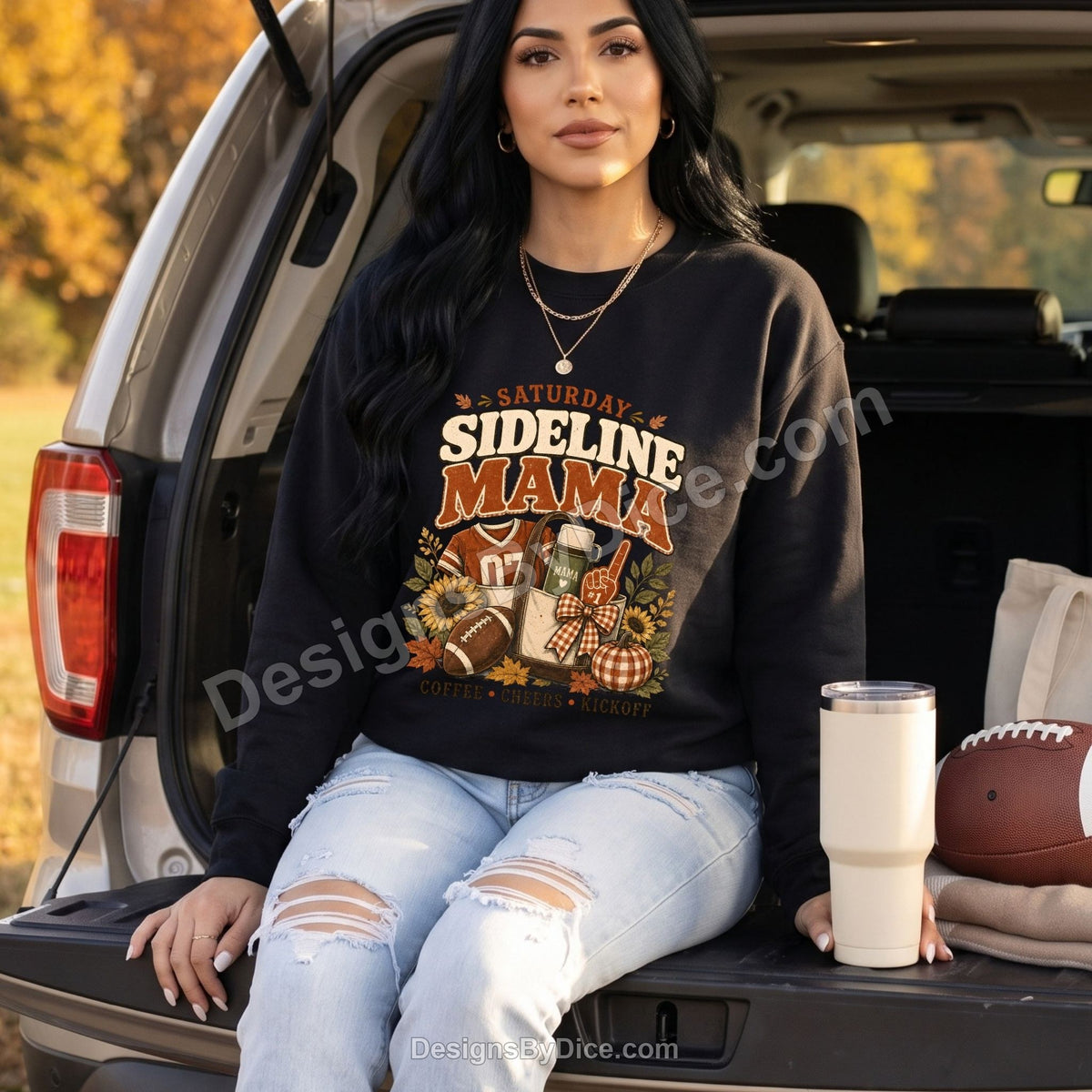 Saturday Sideline Mama Football Mom Sweatshirt