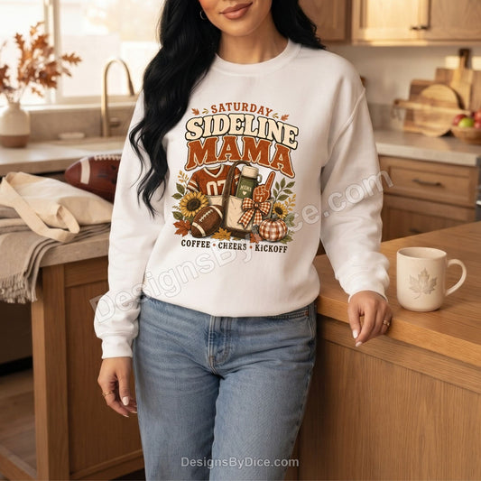 Saturday Sideline Mama Football Mom Sweatshirt