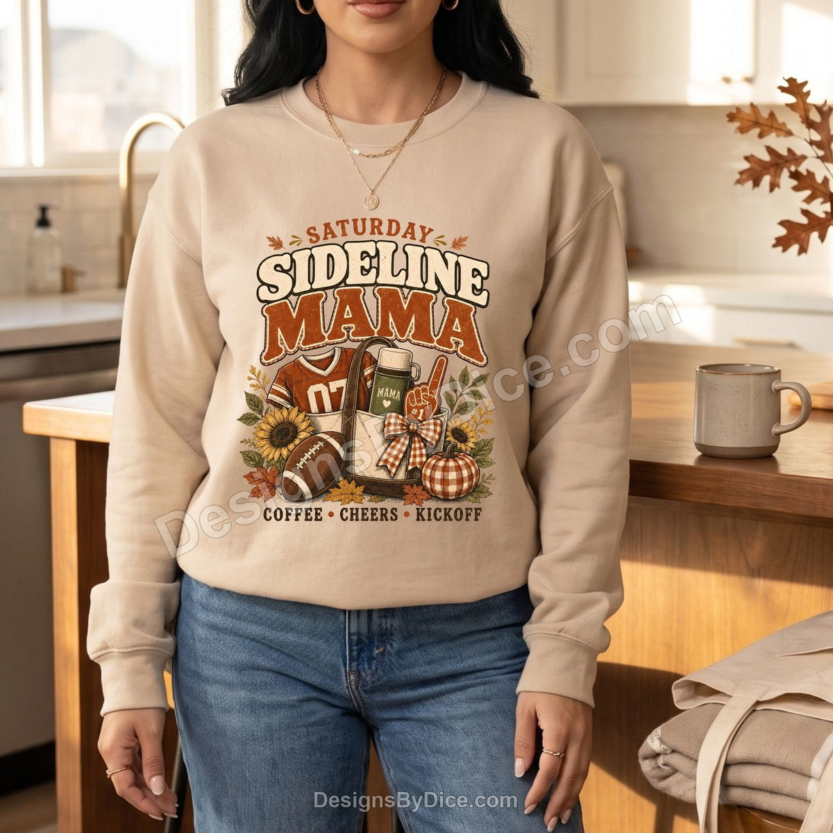 Saturday Sideline Mama Football Mom Sweatshirt
