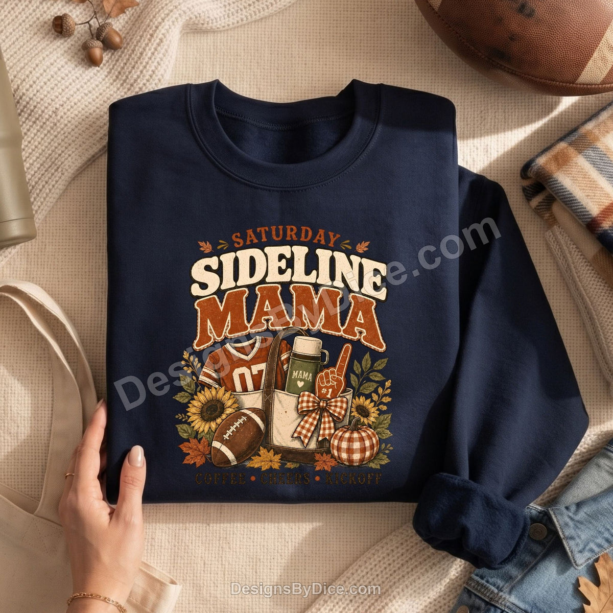 Saturday Sideline Mama Football Mom Sweatshirt
