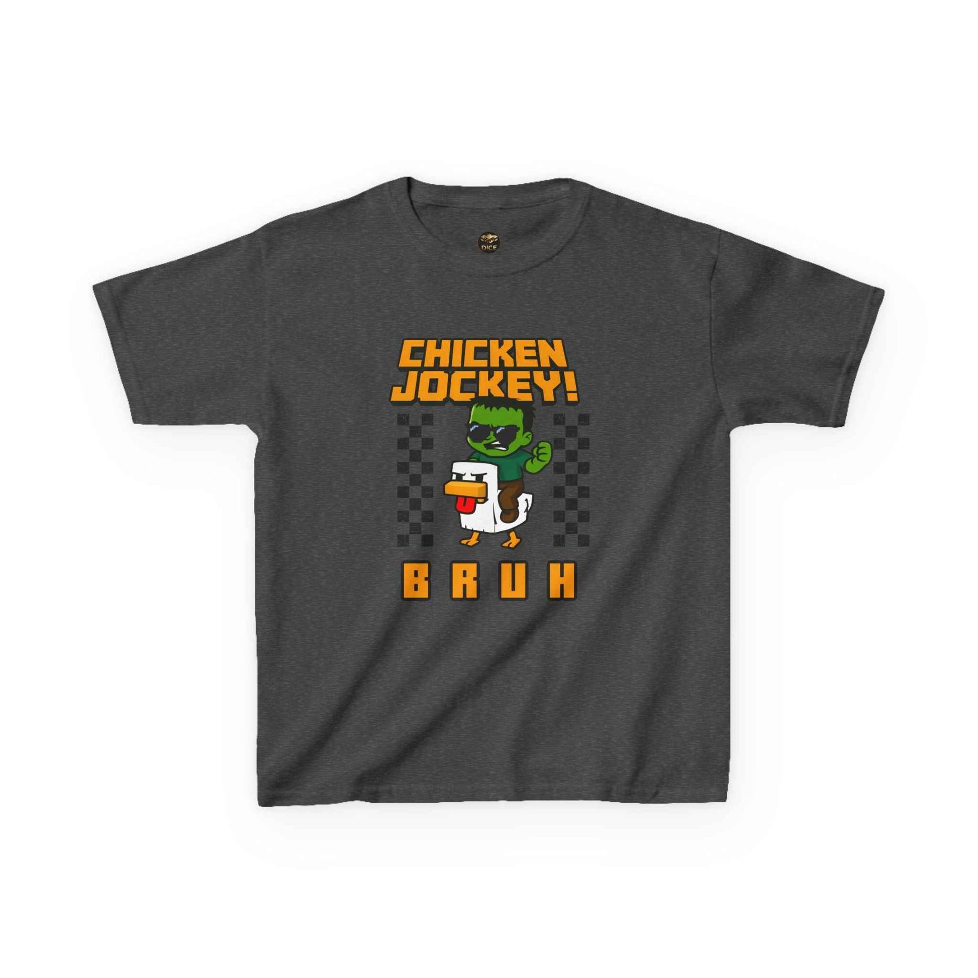 Kids Graphic Tee, Funny Chicken Jockey Design