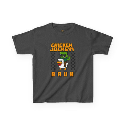Kids Graphic Tee, Funny Chicken Jockey Design