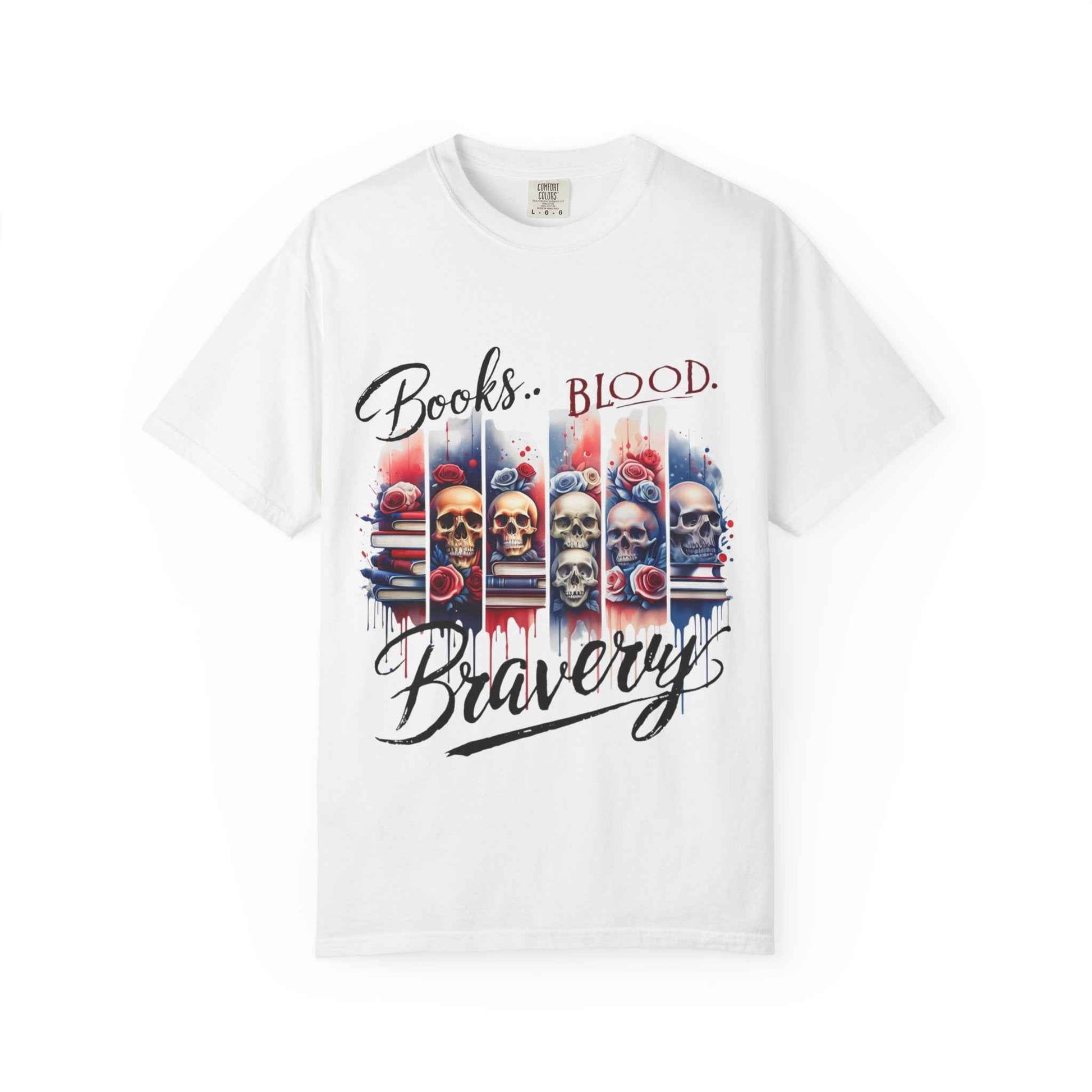 Books, Blood, and Bravery | Patriotic Graphic Tshirt