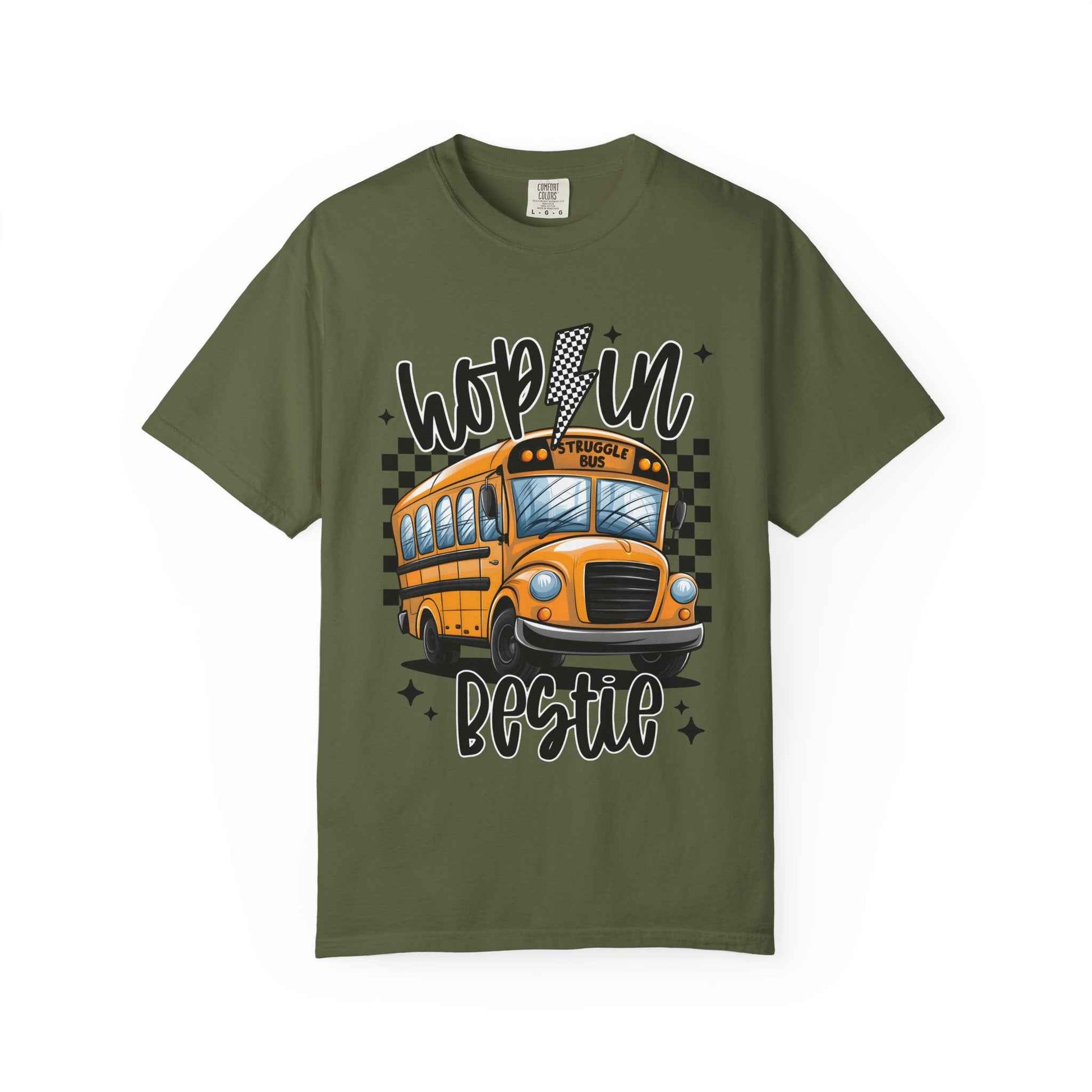 Hop On Bestie School Bus T-Shirt