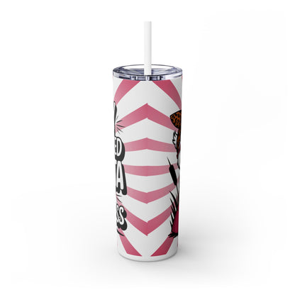 Stay Quackin' Skinny Tumbler with Straw - 20oz Pink Duck Design