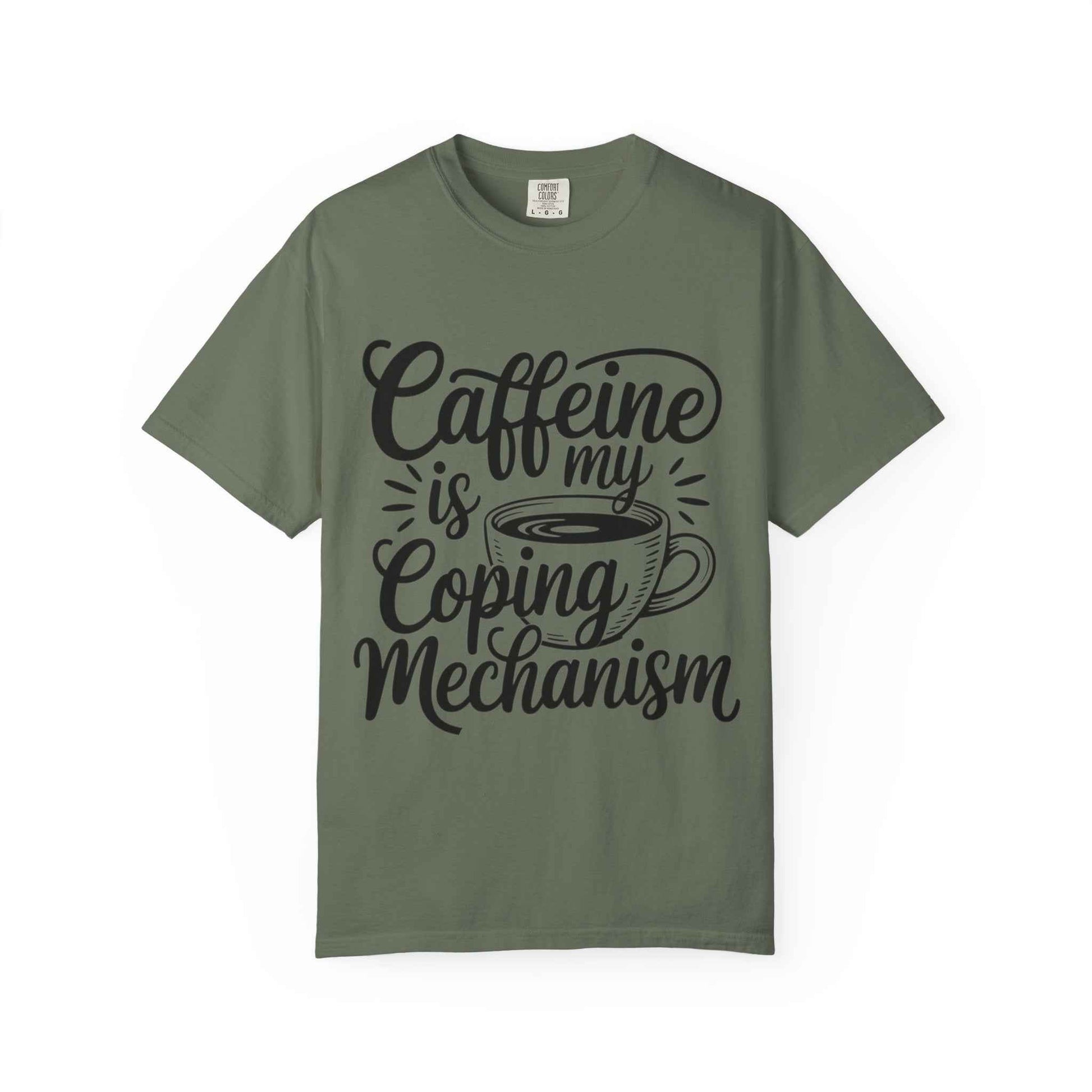 Caffeine is My Coping Mechanism Unisex T-Shirt | Funny Coffee Lover Tee