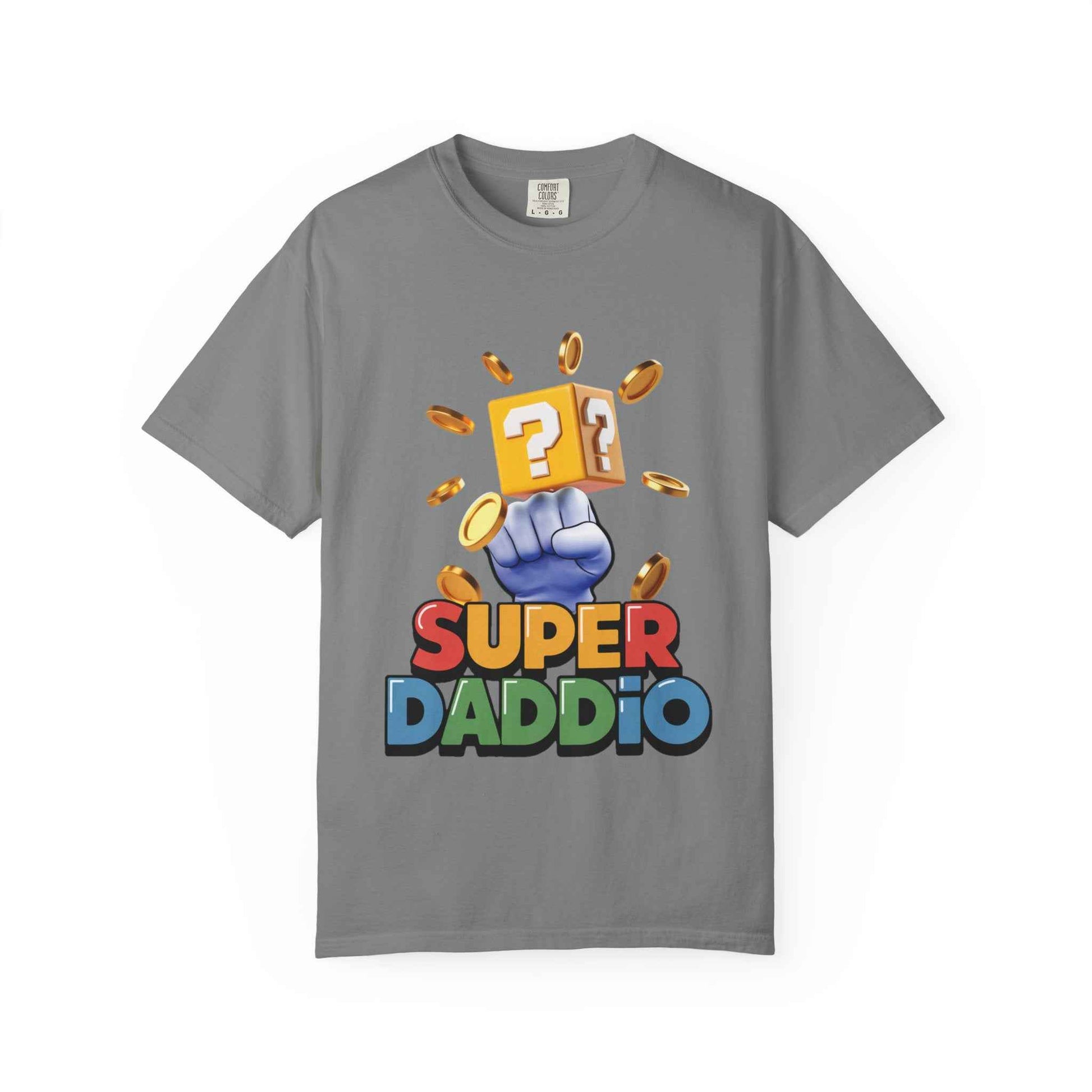 Super Daddio Garment-Dyed T-Shirt - Fun Gaming Tee for Dads