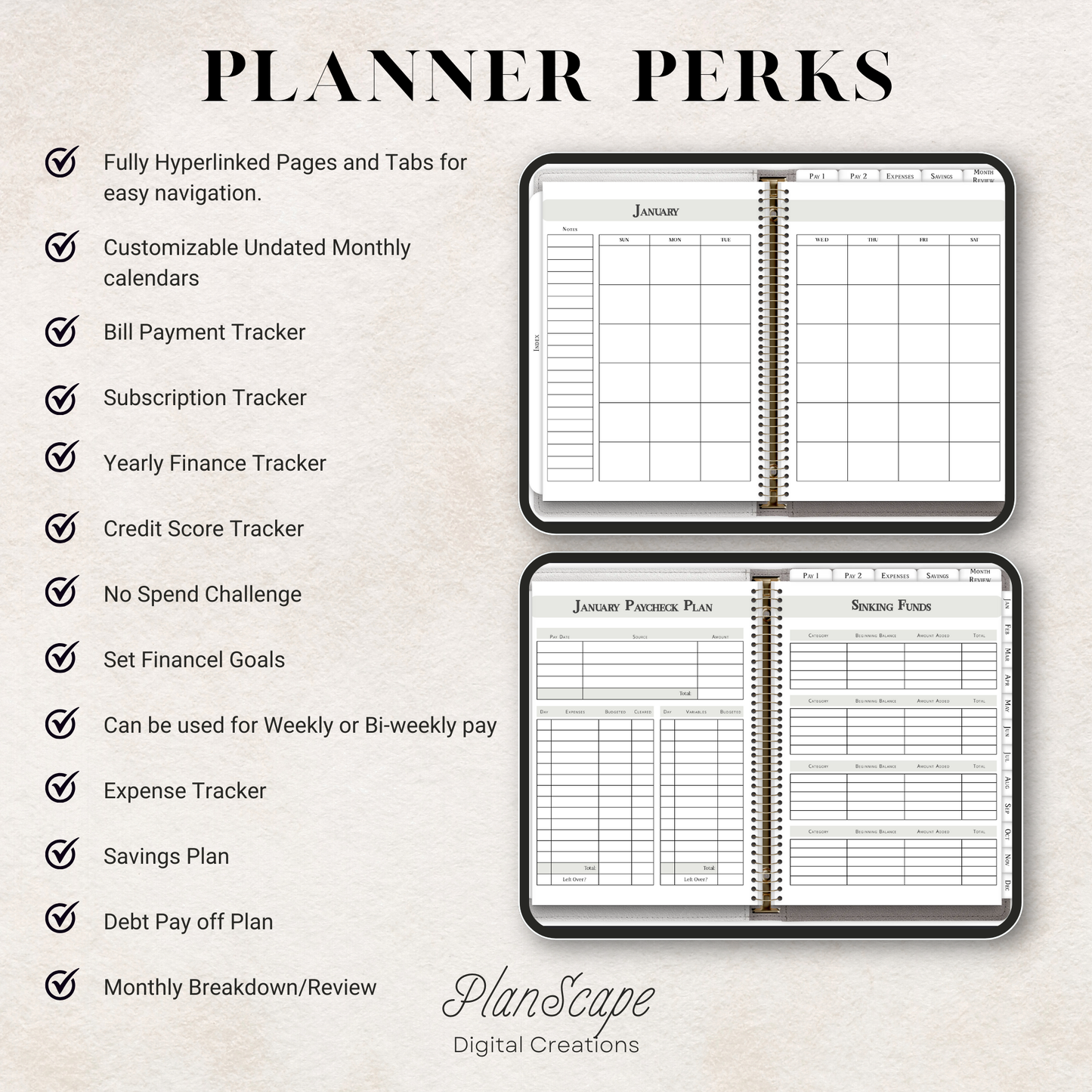 Digital Budget Planner: Undated Finance Organizer